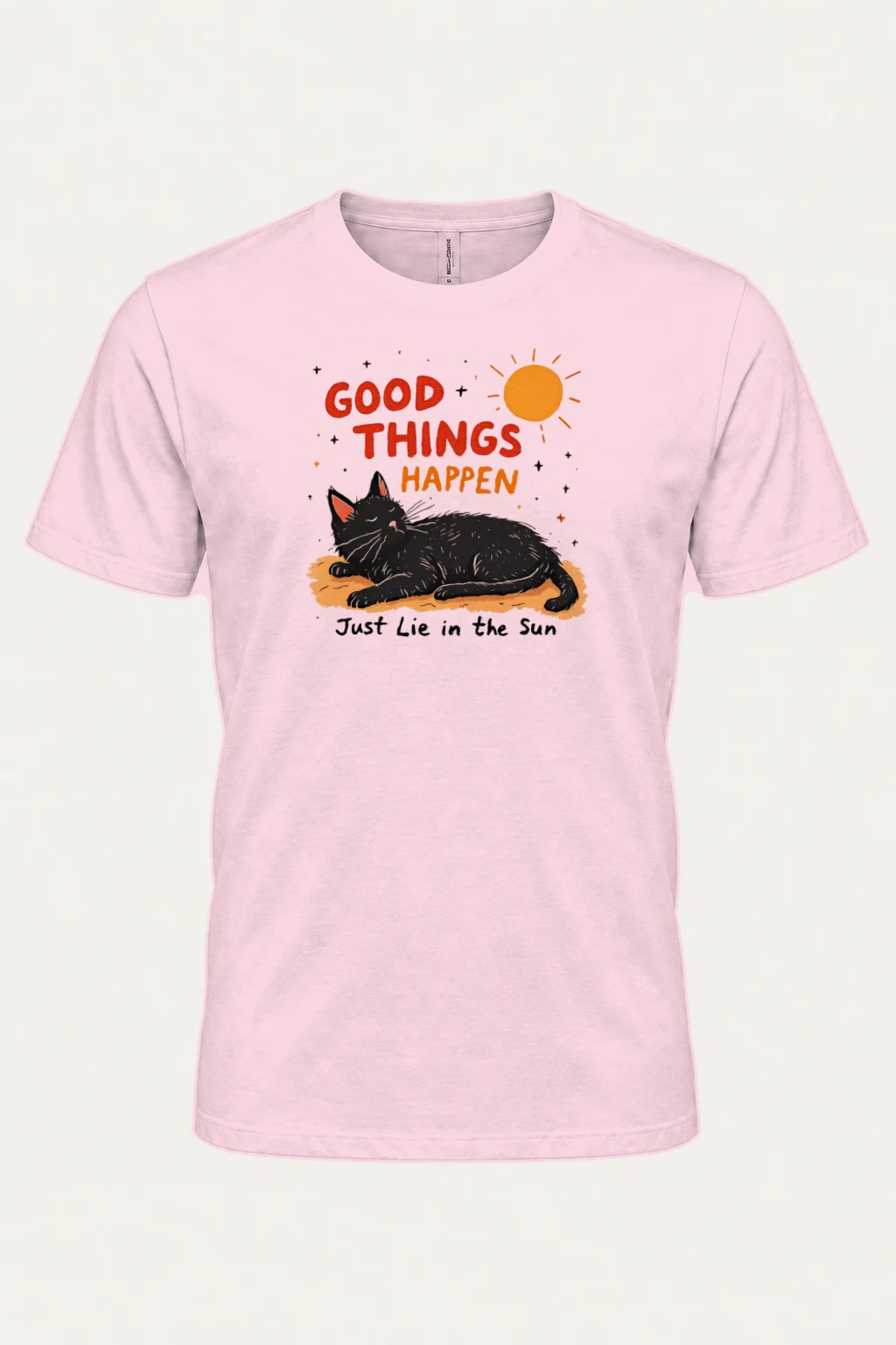"Good Things Happen" Heavyweight Unisex Crewneck T-shirt | Gildan 5000