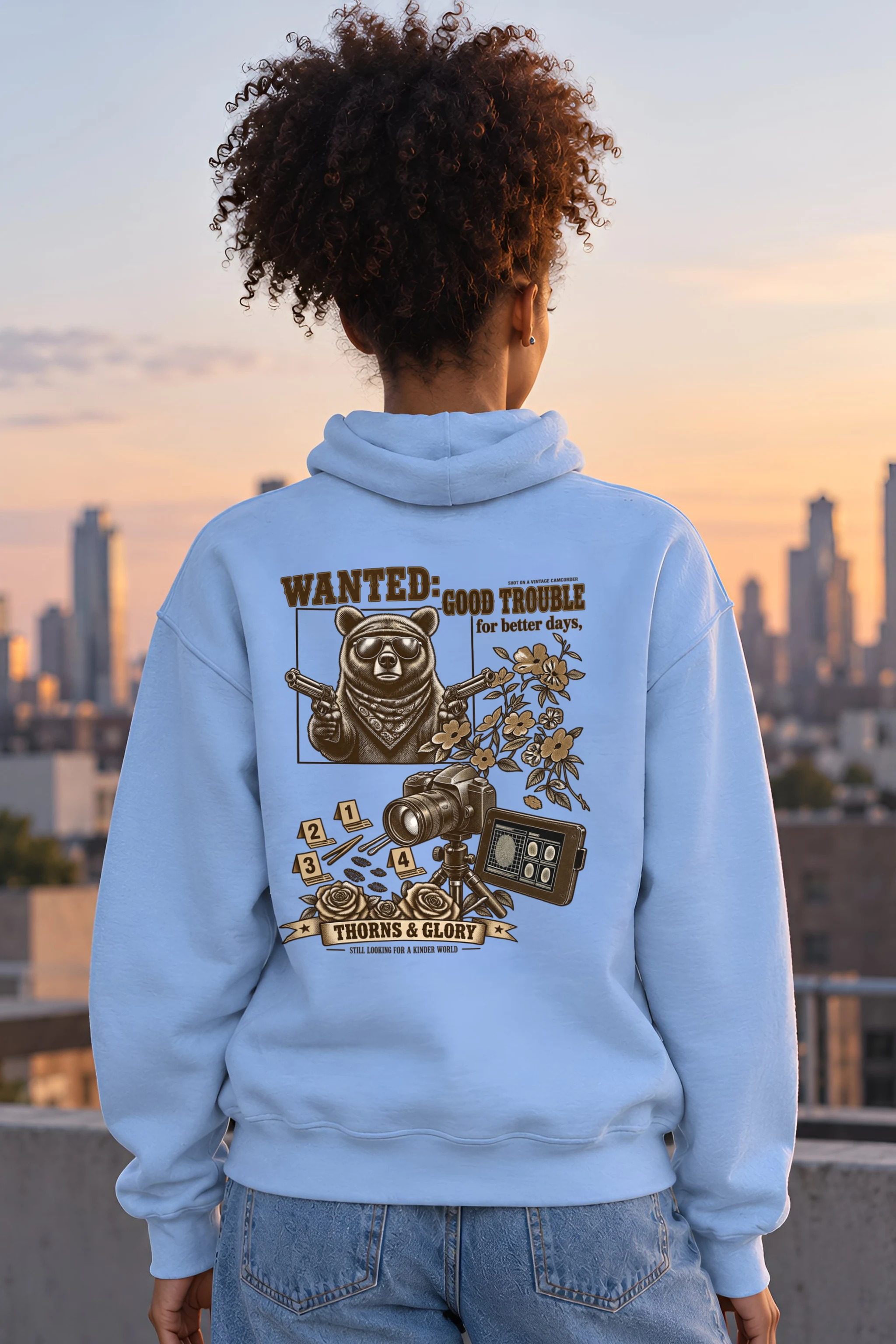 "Good Trouble Bear" 1 Pullover Hoodie