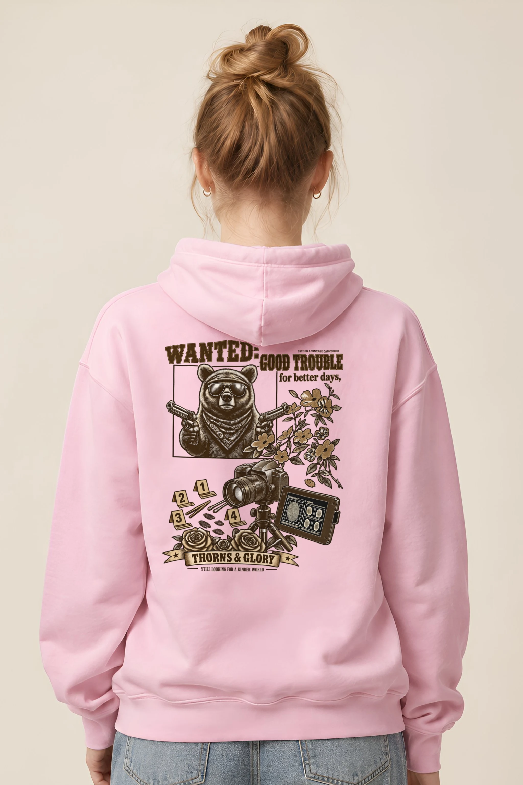 "Good Trouble Bear" 1 Pullover Hoodie
