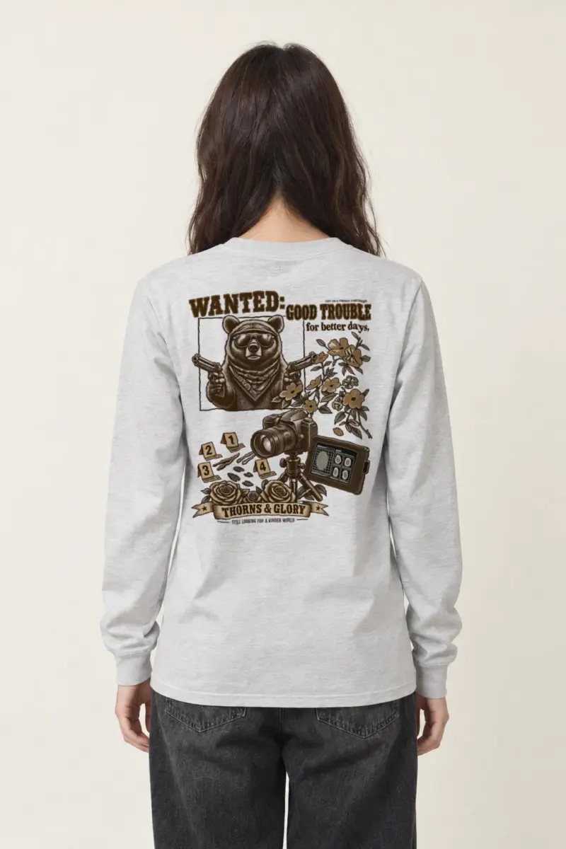 "Good Trouble Bear" Unisex Longsleeve T-shirt