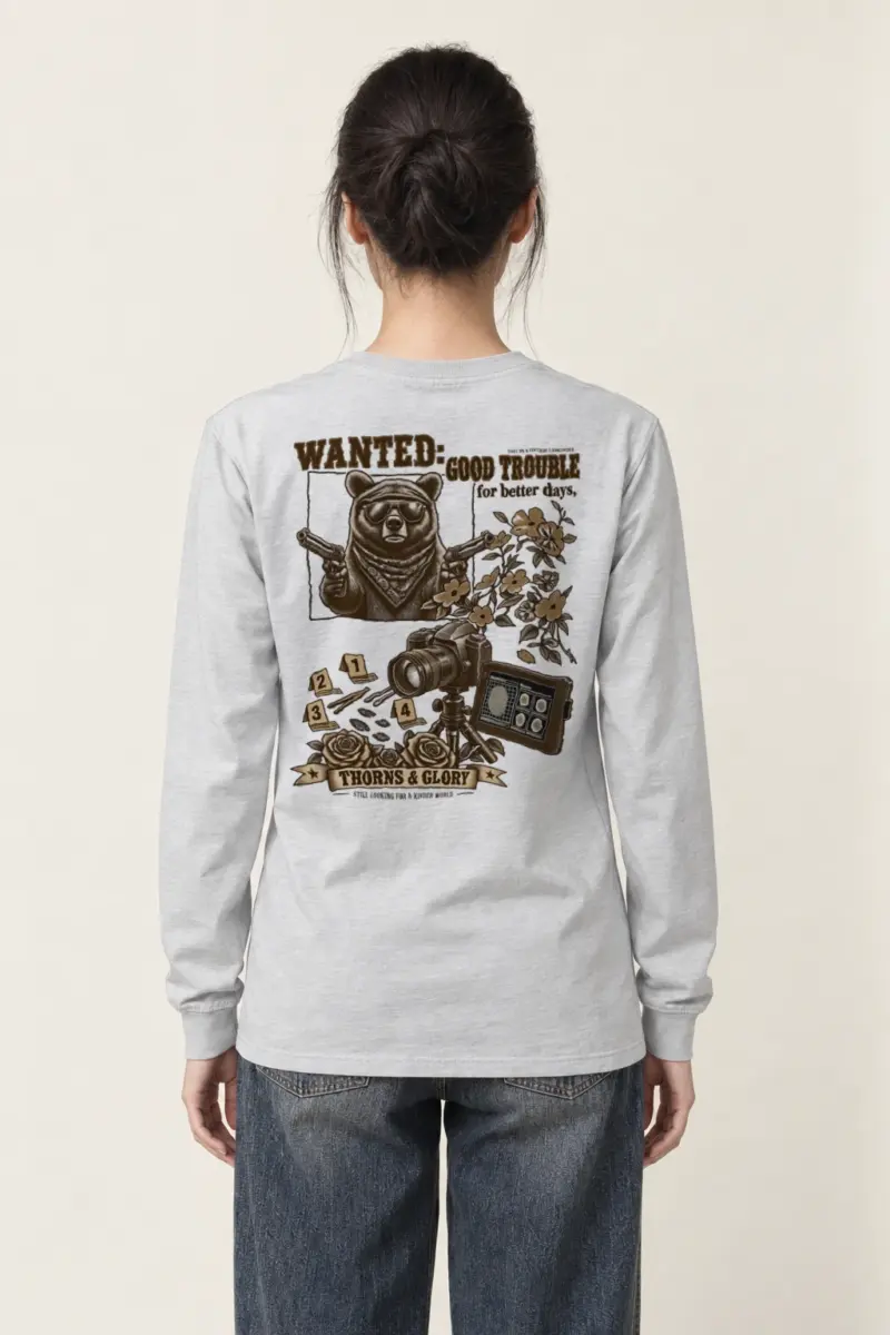 "Good Trouble Bear" Unisex Longsleeve T-shirt
