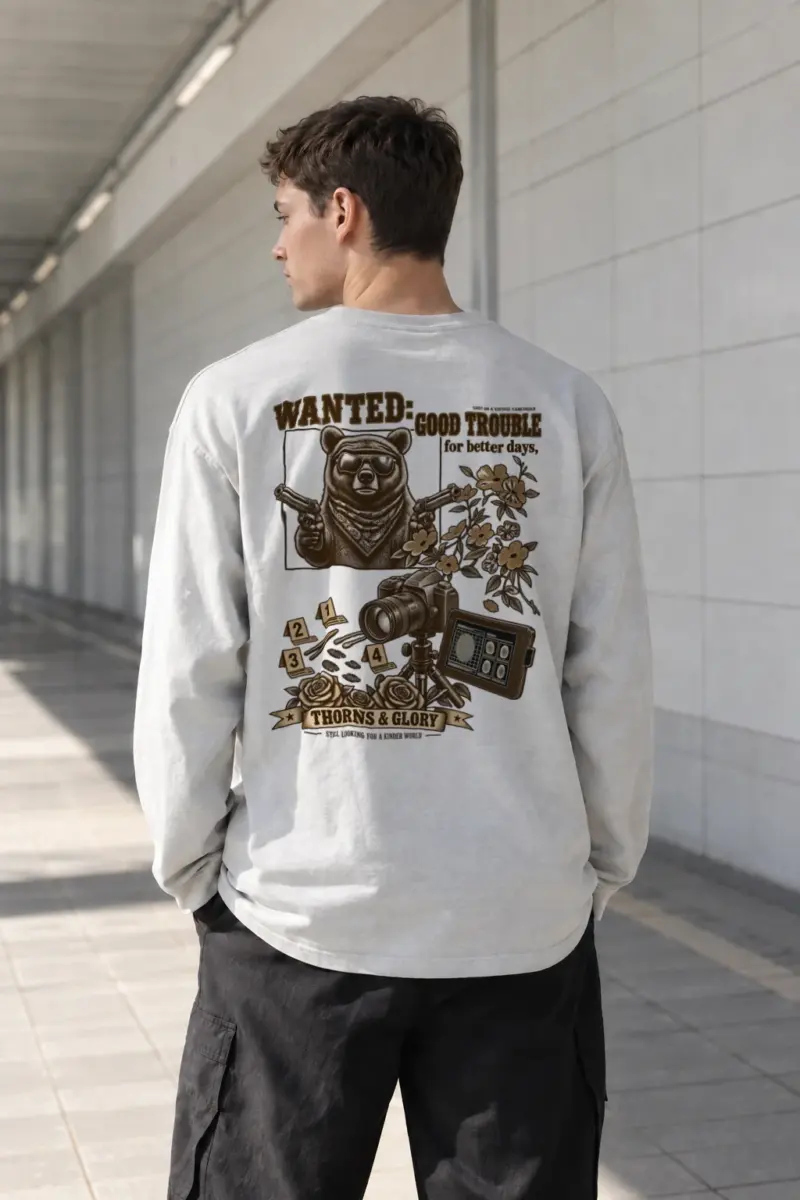 "Good Trouble Bear" Unisex Longsleeve T-shirt | Gildan 2400