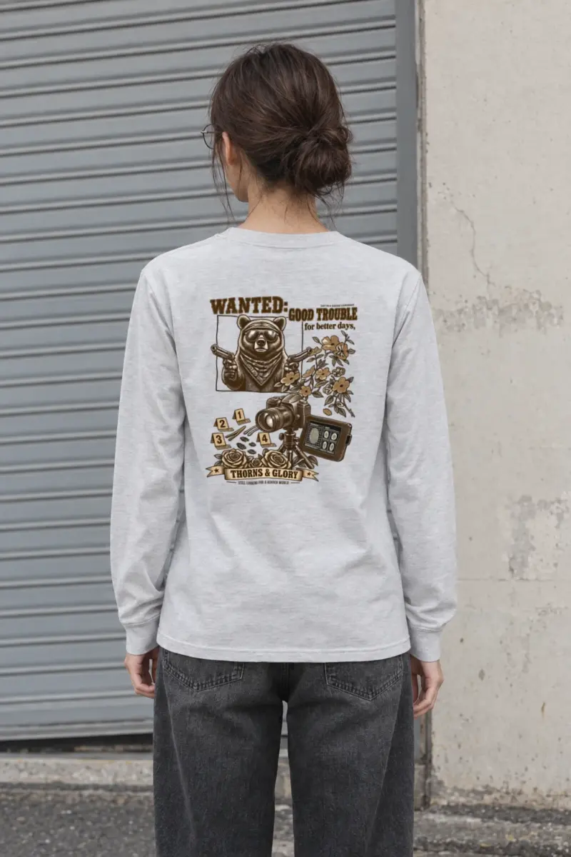 "Good Trouble Bear" Unisex Longsleeve T-shirt