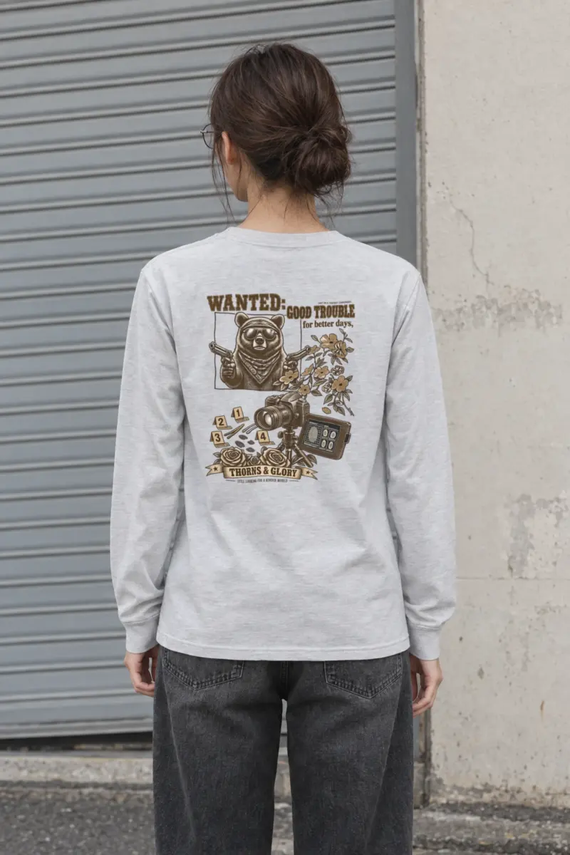 "Good Trouble Bear" Unisex Longsleeve T-shirt