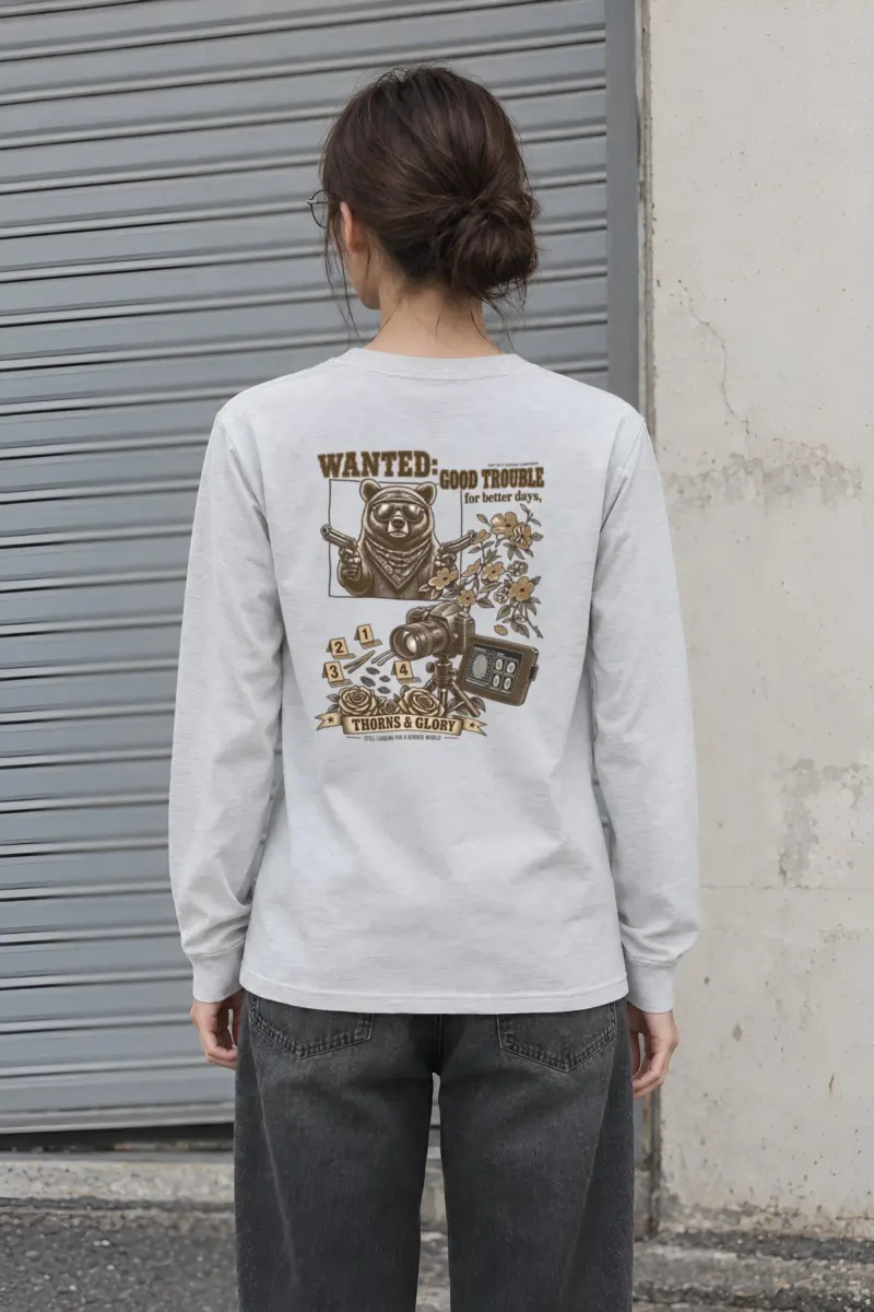"Good Trouble Bear" Unisex Longsleeve T-shirt