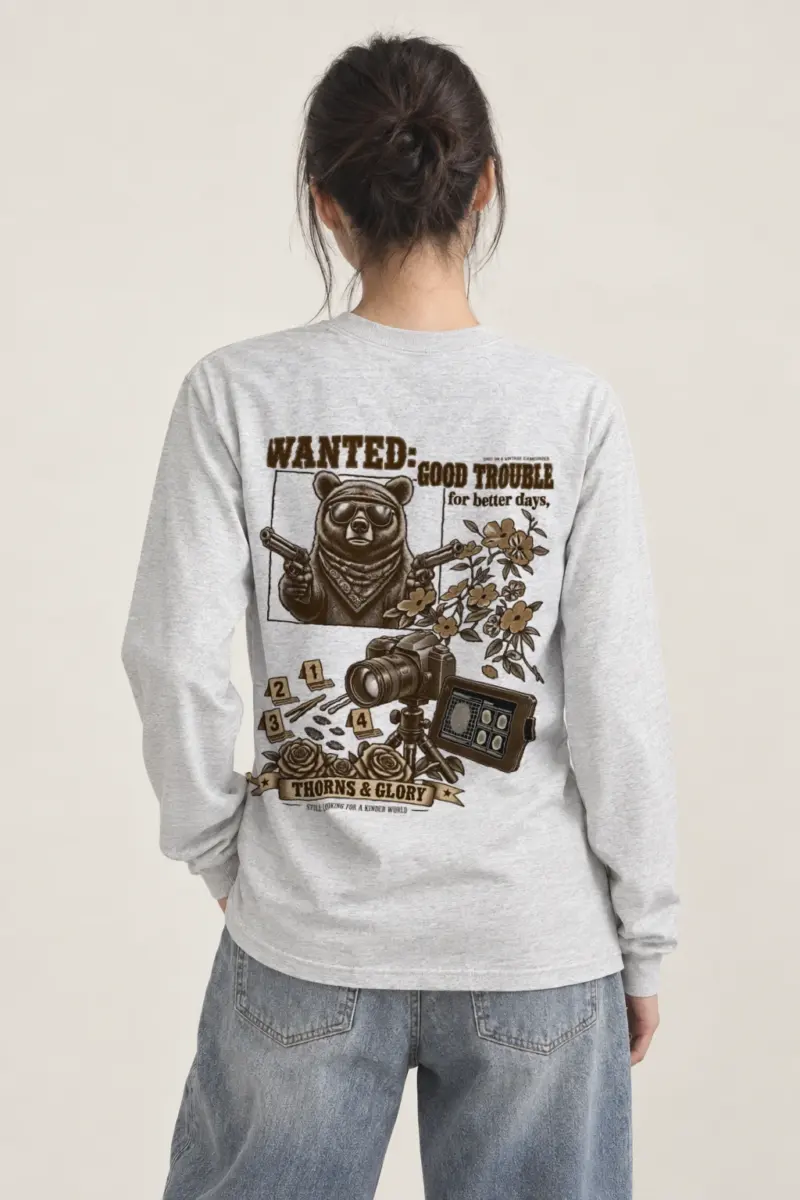 "Good Trouble Bear" Unisex Longsleeve T-shirt