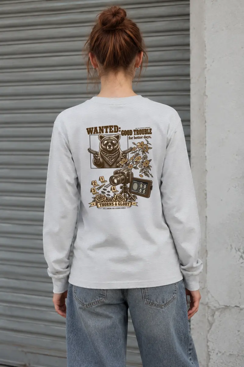 "Good Trouble Bear" Unisex Longsleeve T-shirt