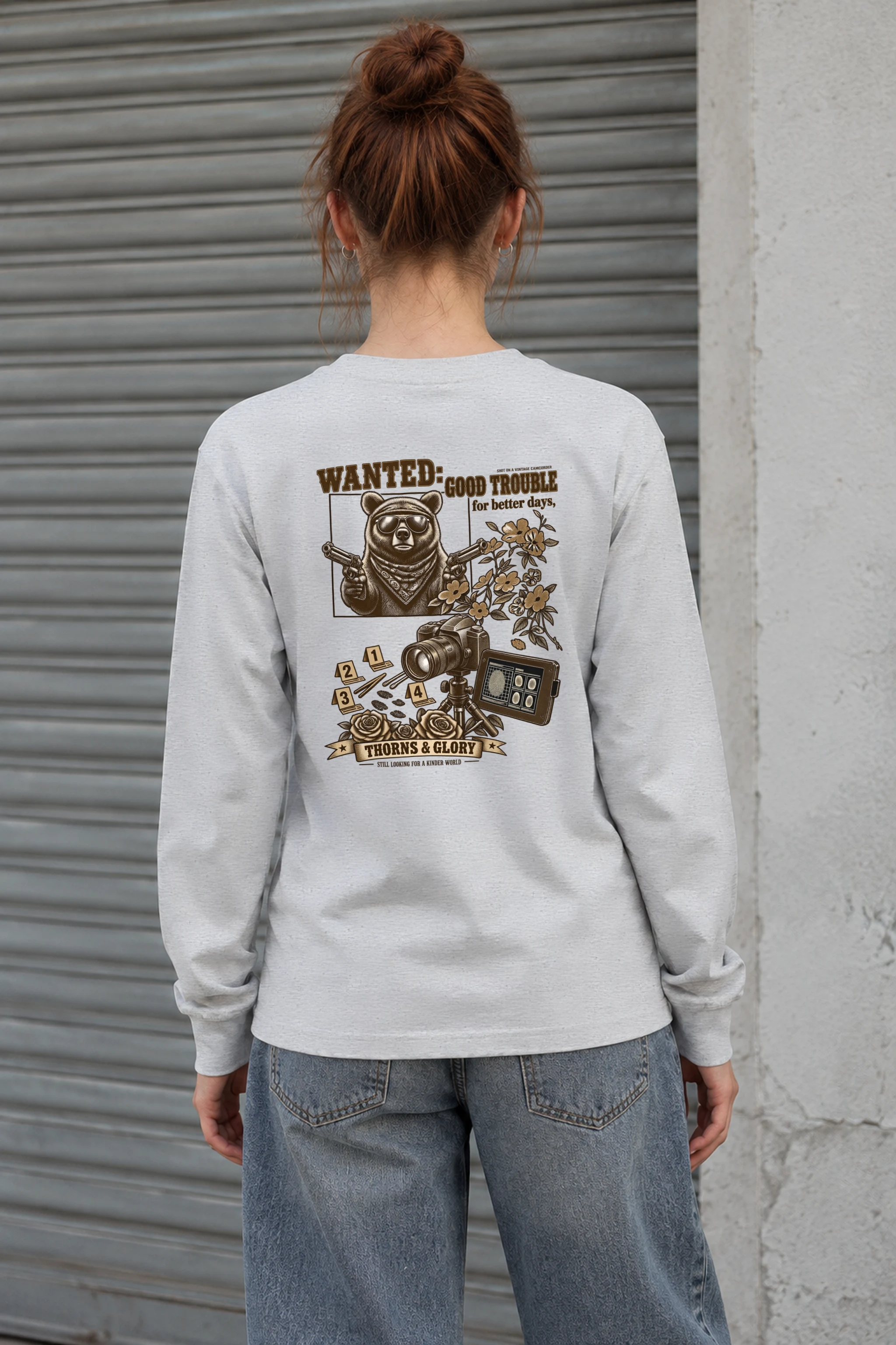 "Good Trouble Bear" Unisex Longsleeve T-shirt