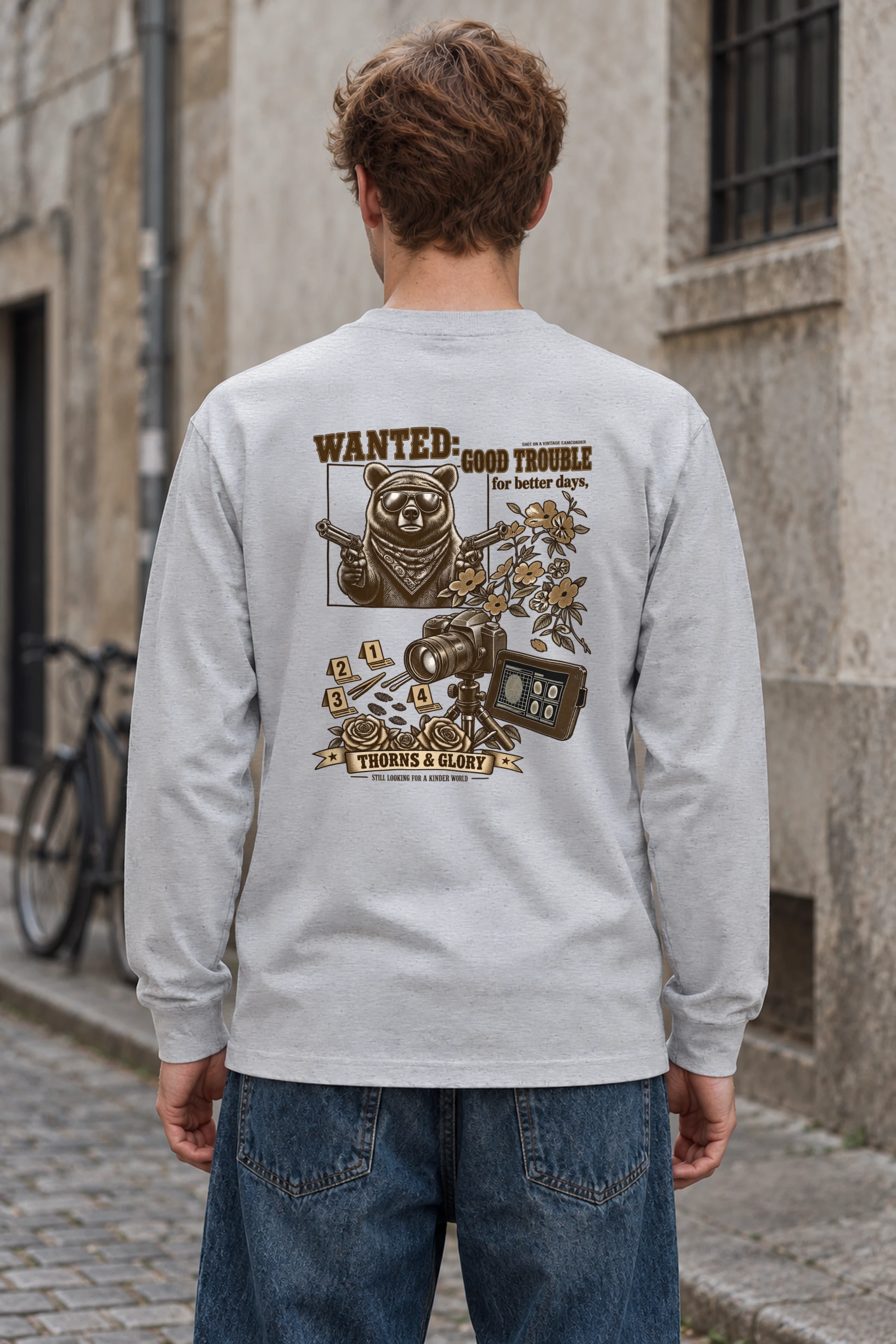 "Good Trouble Bear" Unisex Longsleeve T-shirt