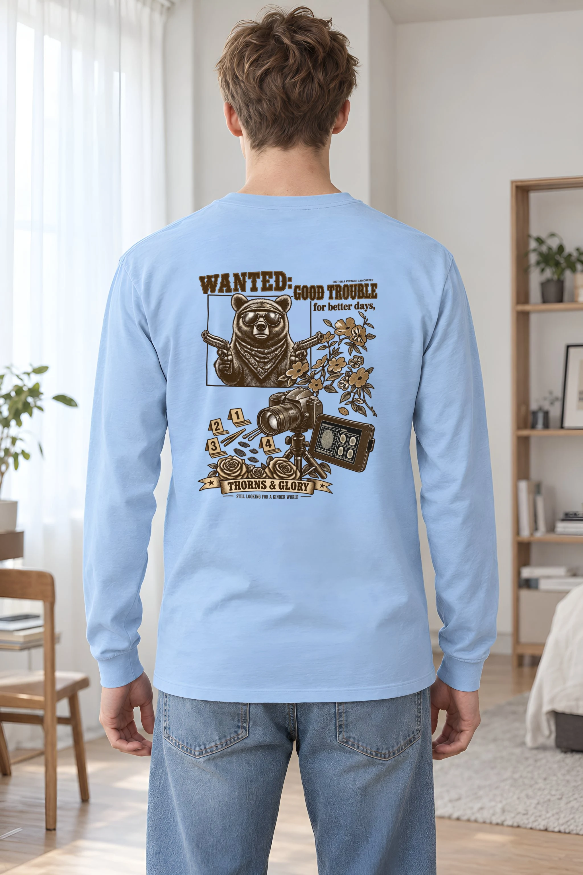 "Good Trouble Bear" Unisex Longsleeve T-shirt