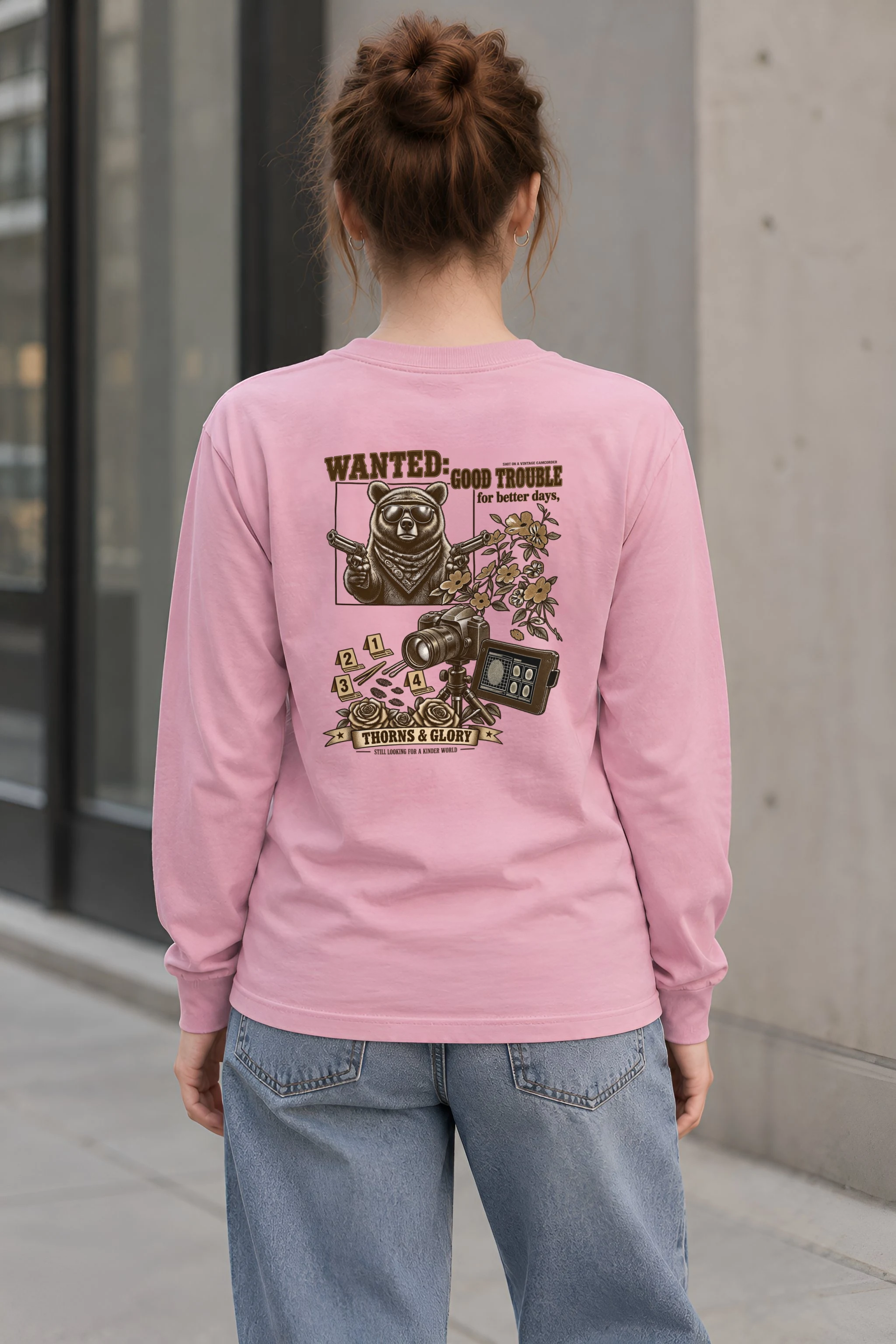 "Good Trouble Bear" Unisex Longsleeve T-shirt