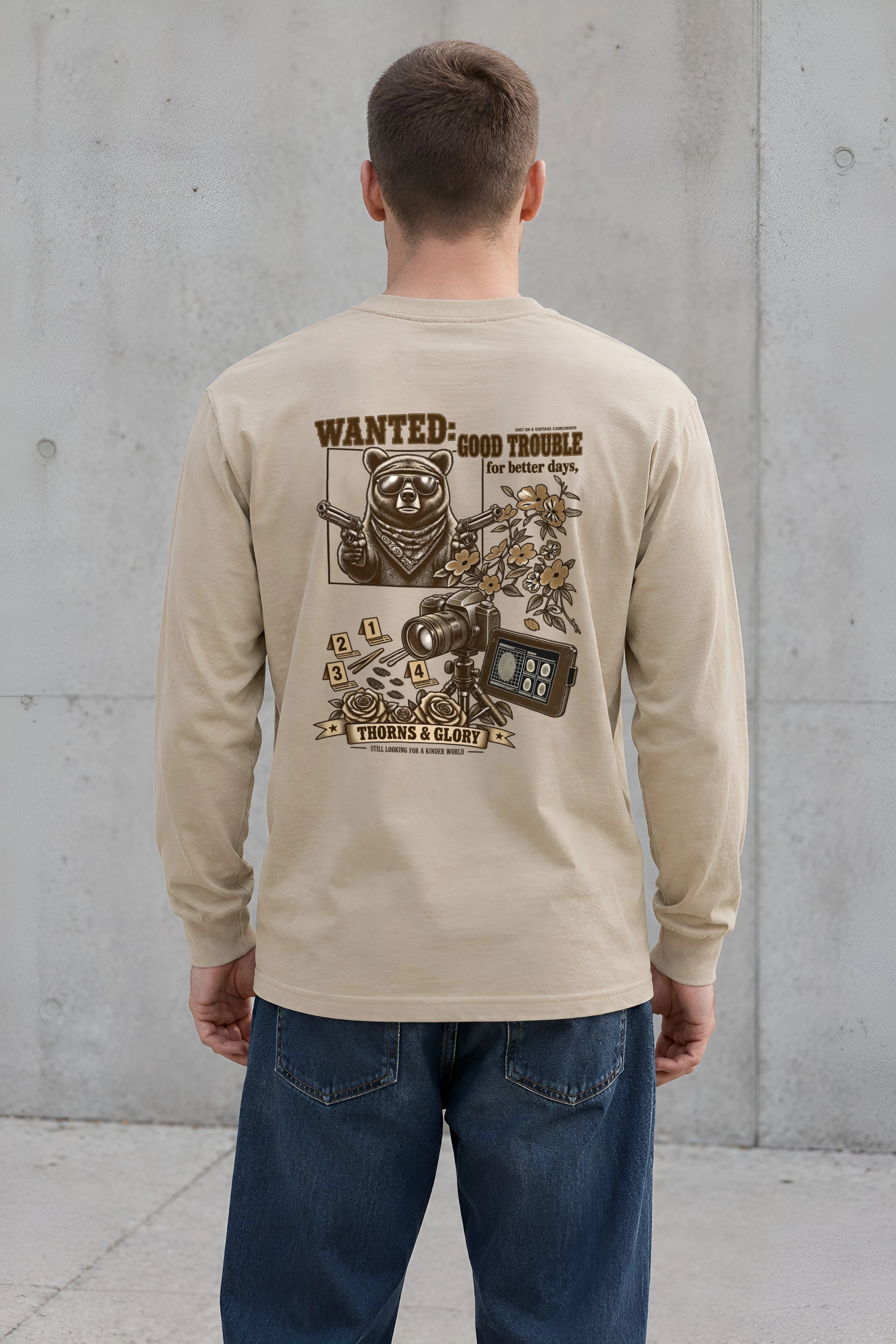 "Good Trouble Bear" Unisex Longsleeve T-shirt