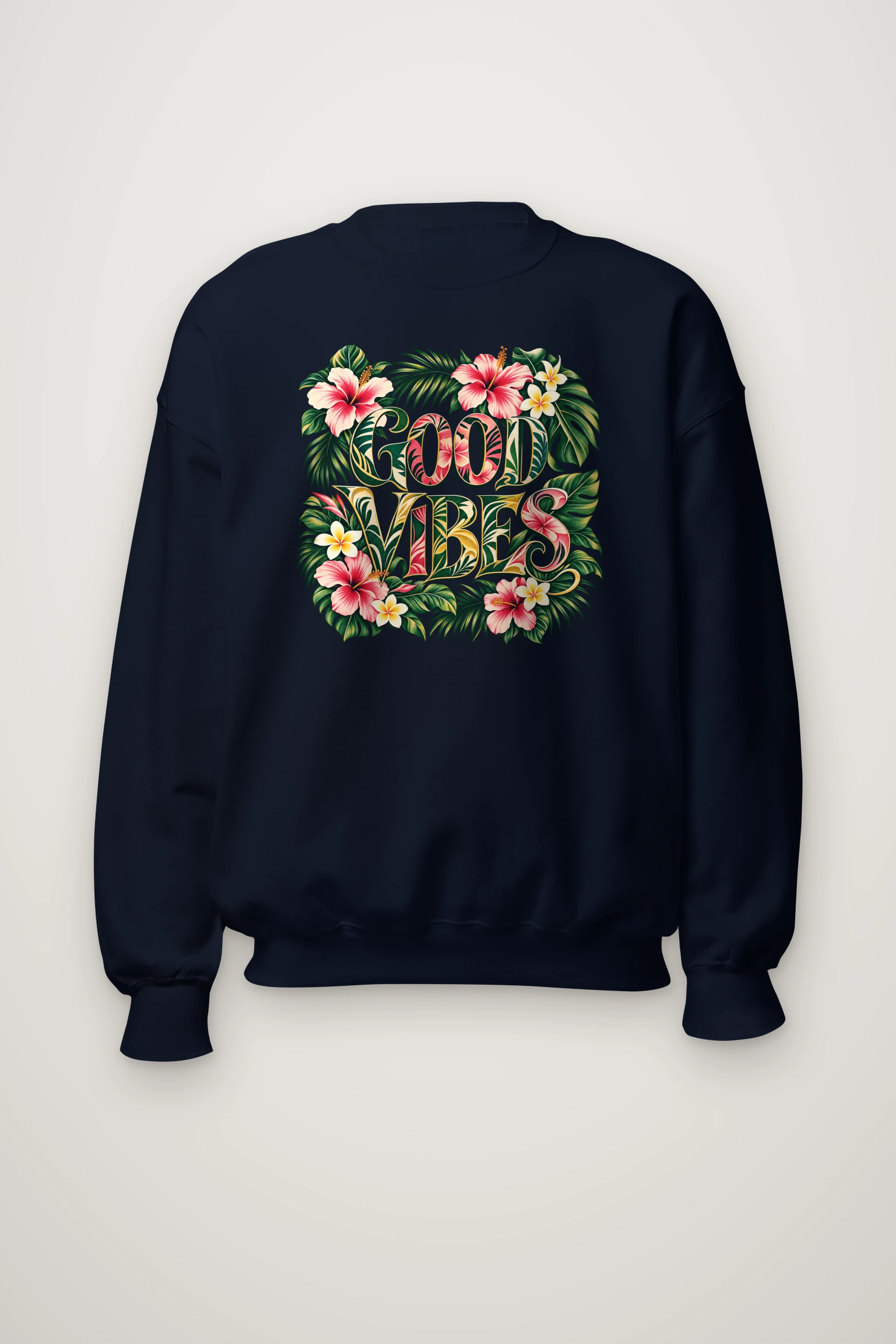 "Good Vibes Bloom" Heavy Blend Unisex Crewneck Sweatshirt