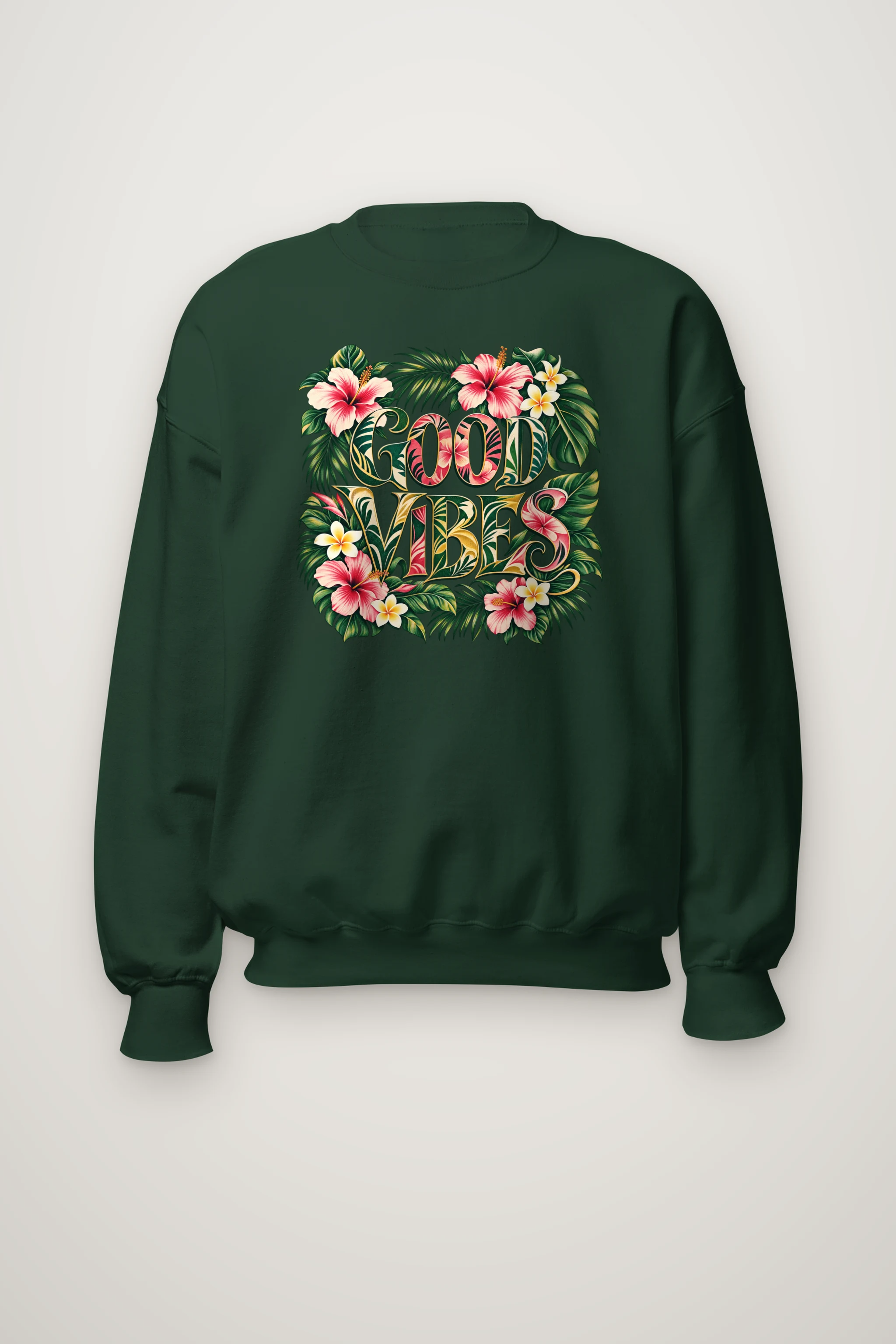 "Good Vibes Bloom" Heavy Blend Unisex Crewneck Sweatshirt