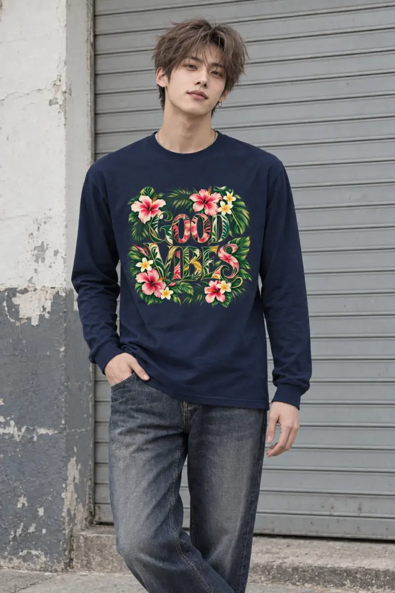 "Good Vibes Bloom" Unisex Longsleeve T-shirt