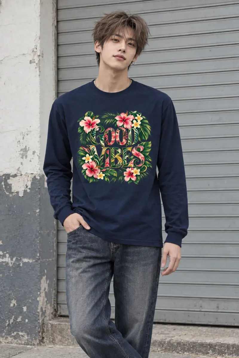 "Good Vibes Bloom" Unisex Longsleeve T-shirt