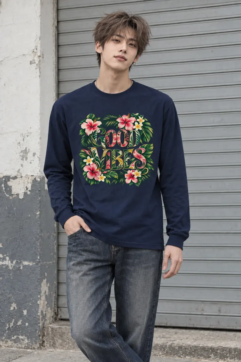 "Good Vibes Bloom" Unisex Longsleeve T-shirt