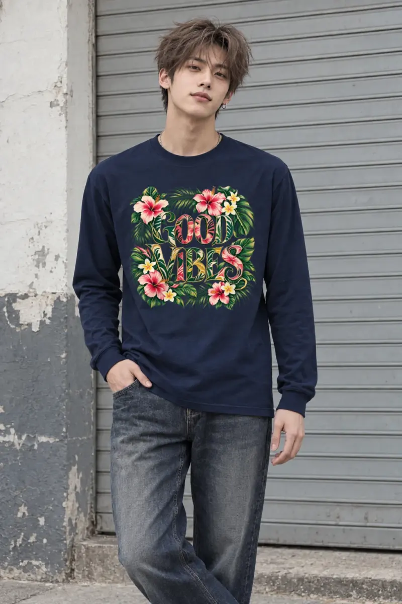 "Good Vibes Bloom" Unisex Longsleeve T-shirt