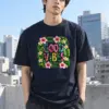 "Good Vibes Blooms" Heavyweight Unisex Crewneck T-shirt | Gildan 5000