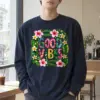 "Good Vibes Blooms" Unisex Longsleeve T-shirt | Gildan 2400