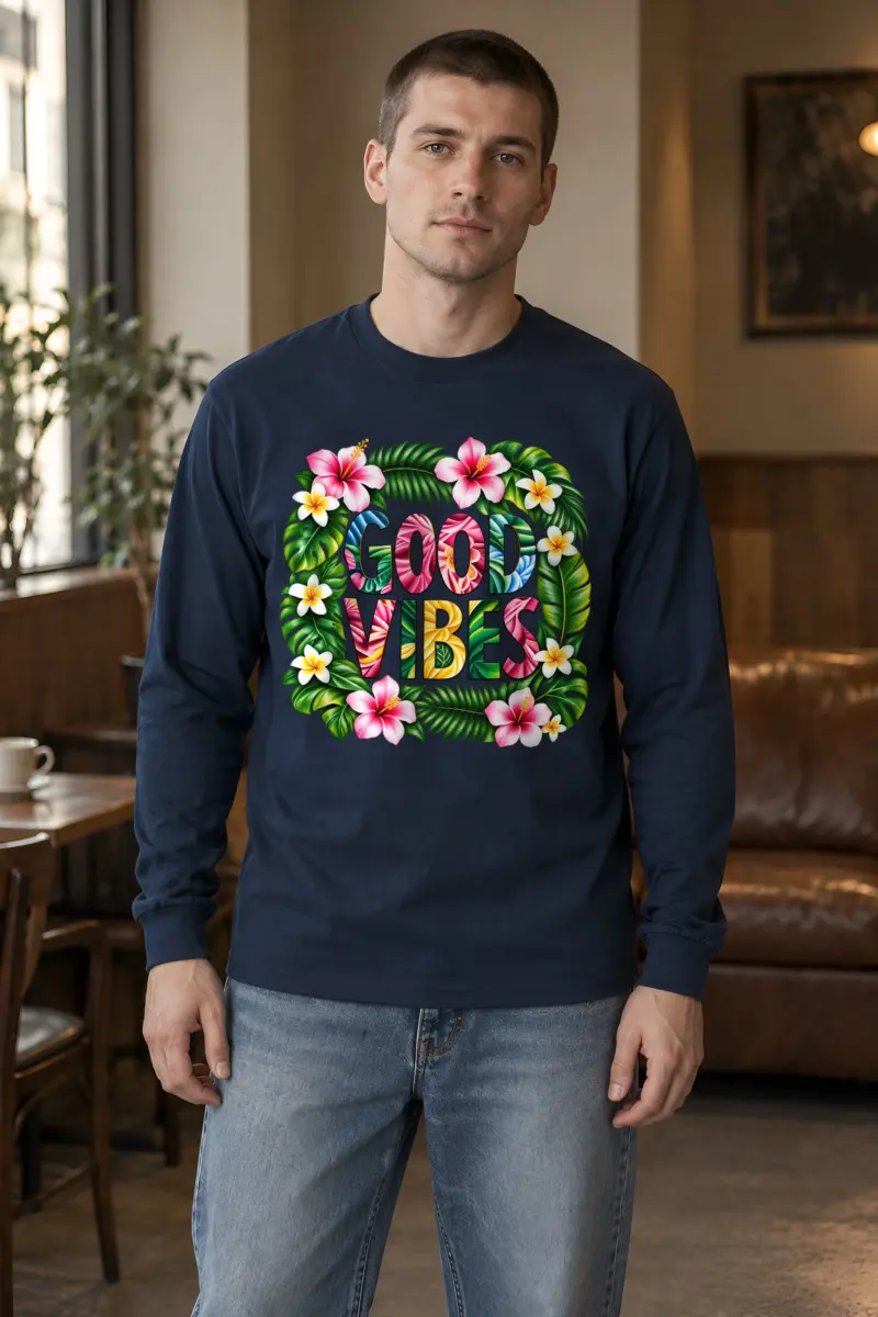 "Good Vibes Blooms" Unisex Longsleeve T-shirt