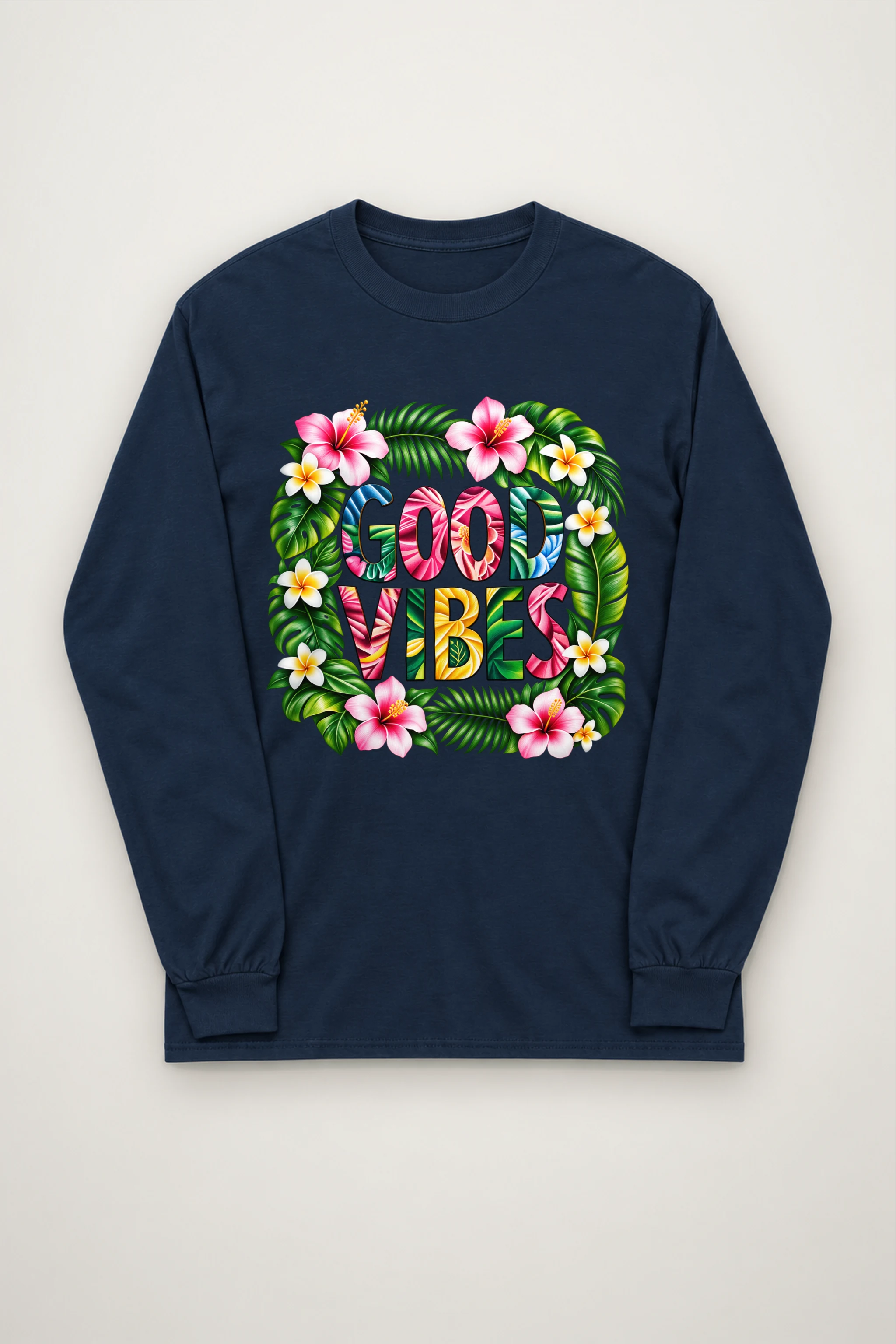"Good Vibes Blooms" Unisex Longsleeve T-shirt