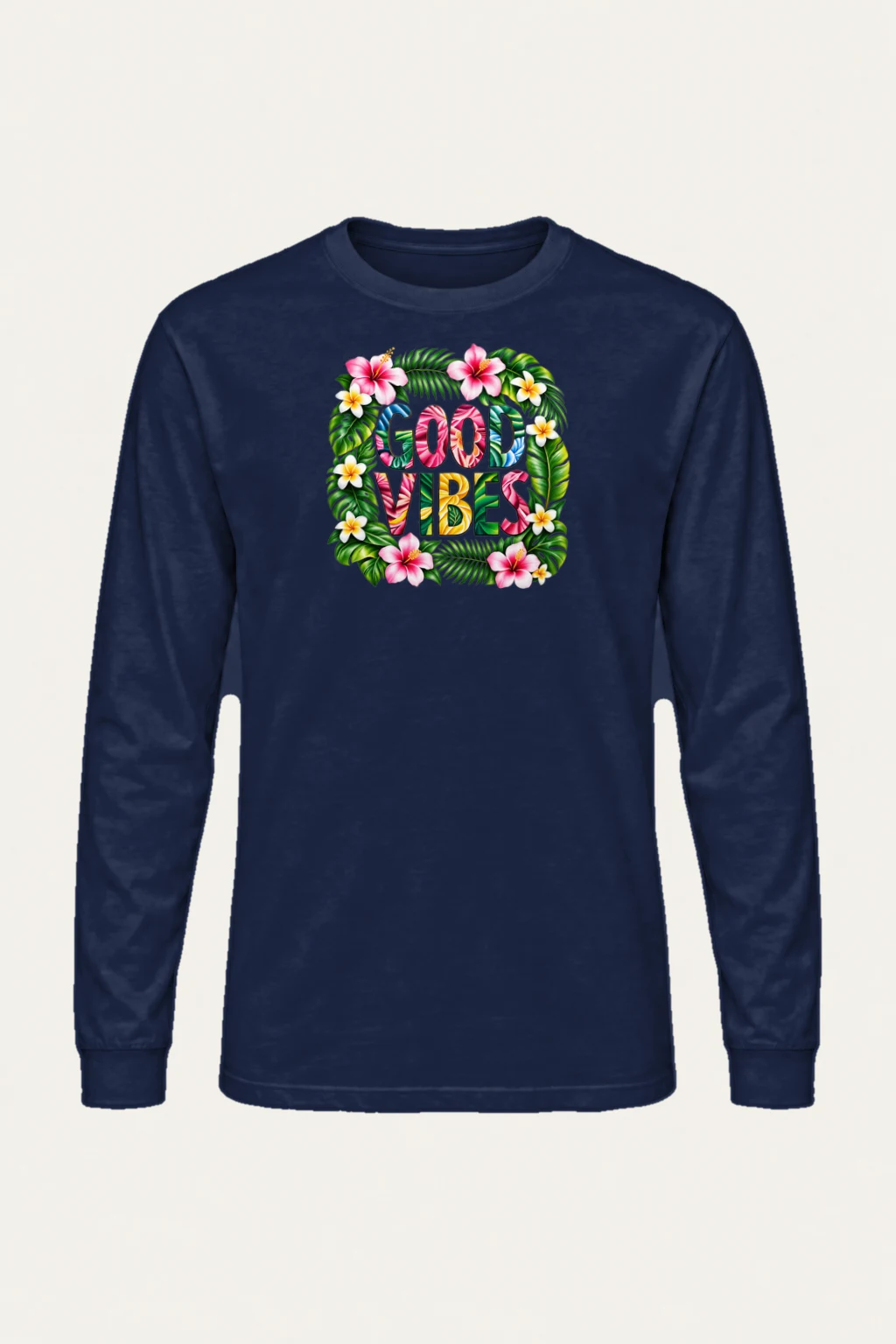 "Good Vibes Blooms" Unisex Longsleeve T-shirt | Gildan 2400