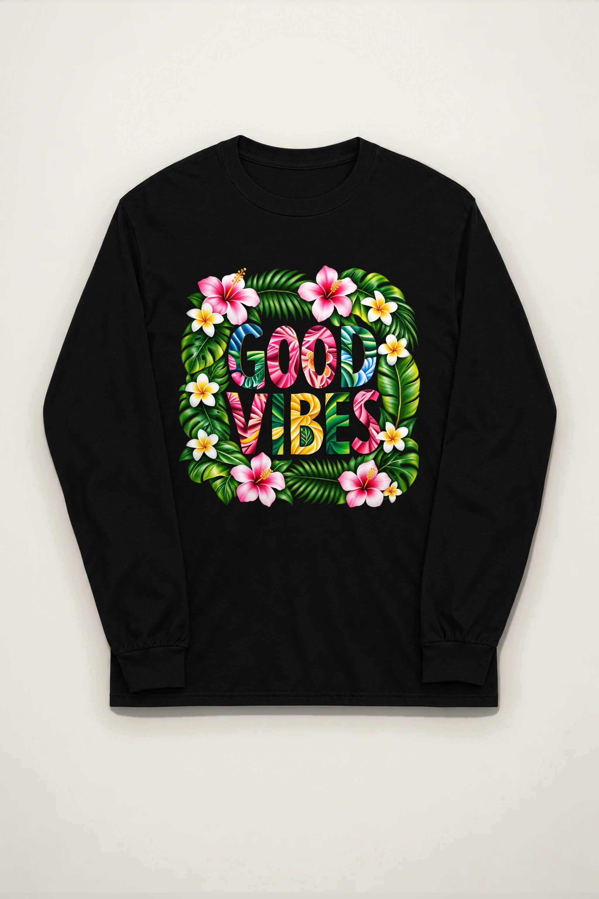 "Good Vibes Blooms" Unisex Longsleeve T-shirt