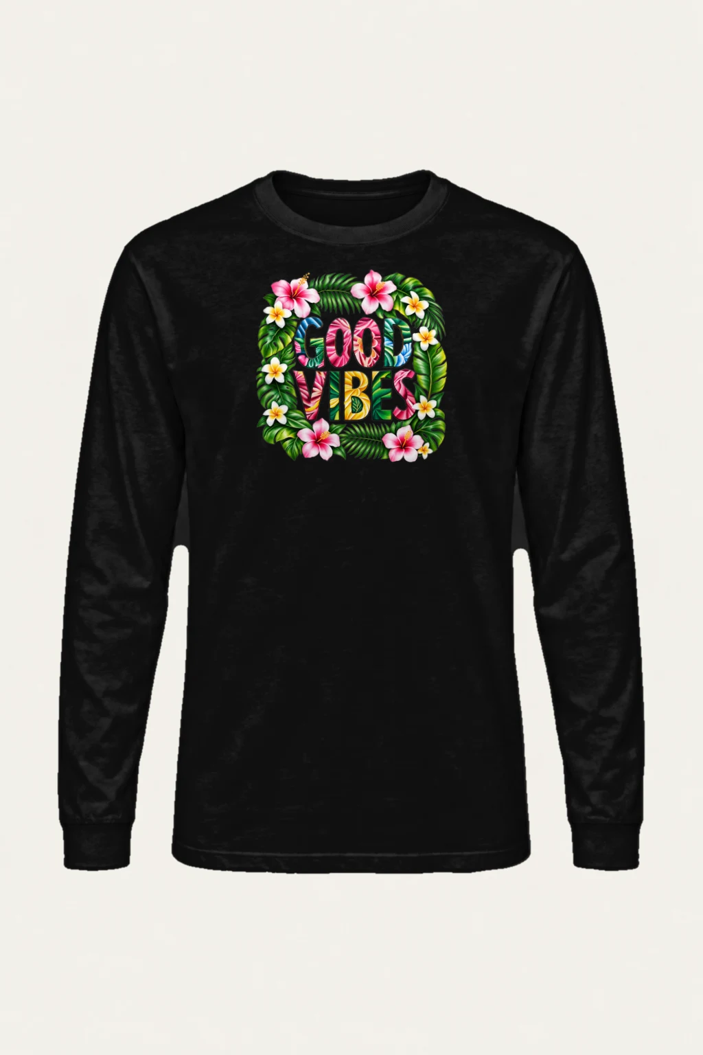 "Good Vibes Blooms" Unisex Longsleeve T-shirt | Gildan 2400