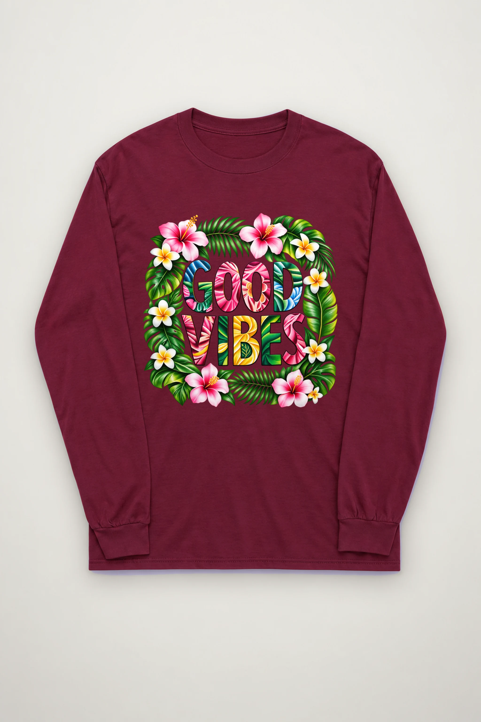 "Good Vibes Blooms" Unisex Longsleeve T-shirt