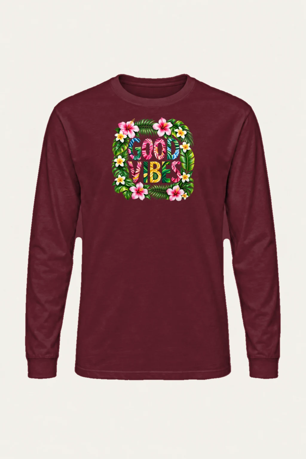 "Good Vibes Blooms" Unisex Longsleeve T-shirt | Gildan 2400
