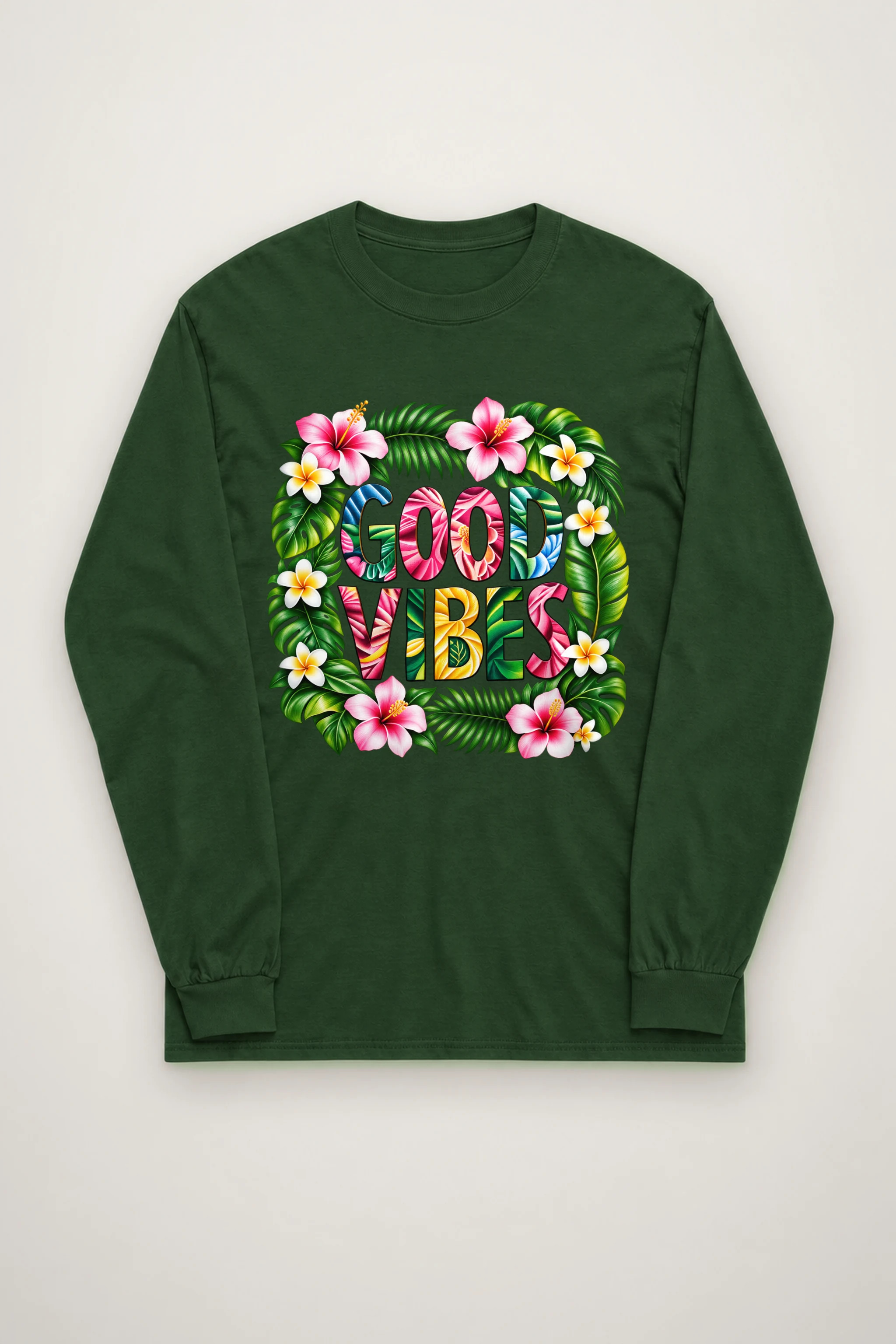 "Good Vibes Blooms" Unisex Longsleeve T-shirt