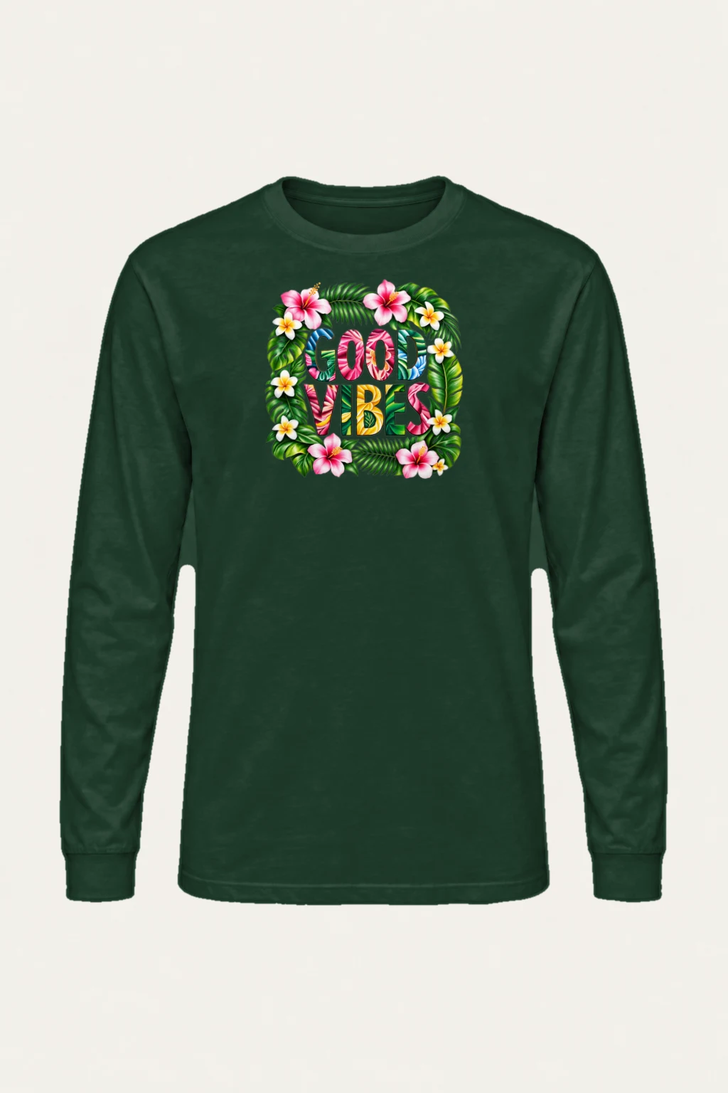 "Good Vibes Blooms" Unisex Longsleeve T-shirt | Gildan 2400