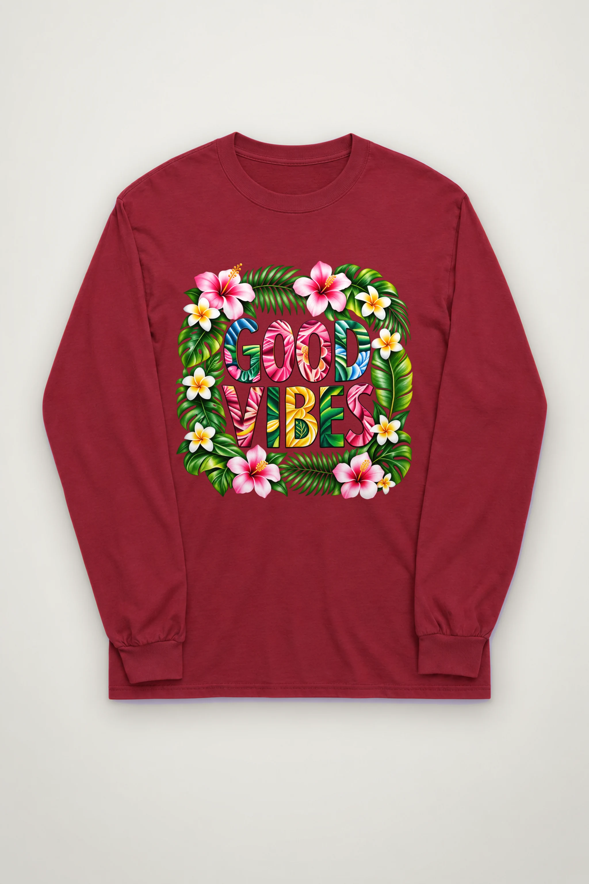 "Good Vibes Blooms" Unisex Longsleeve T-shirt
