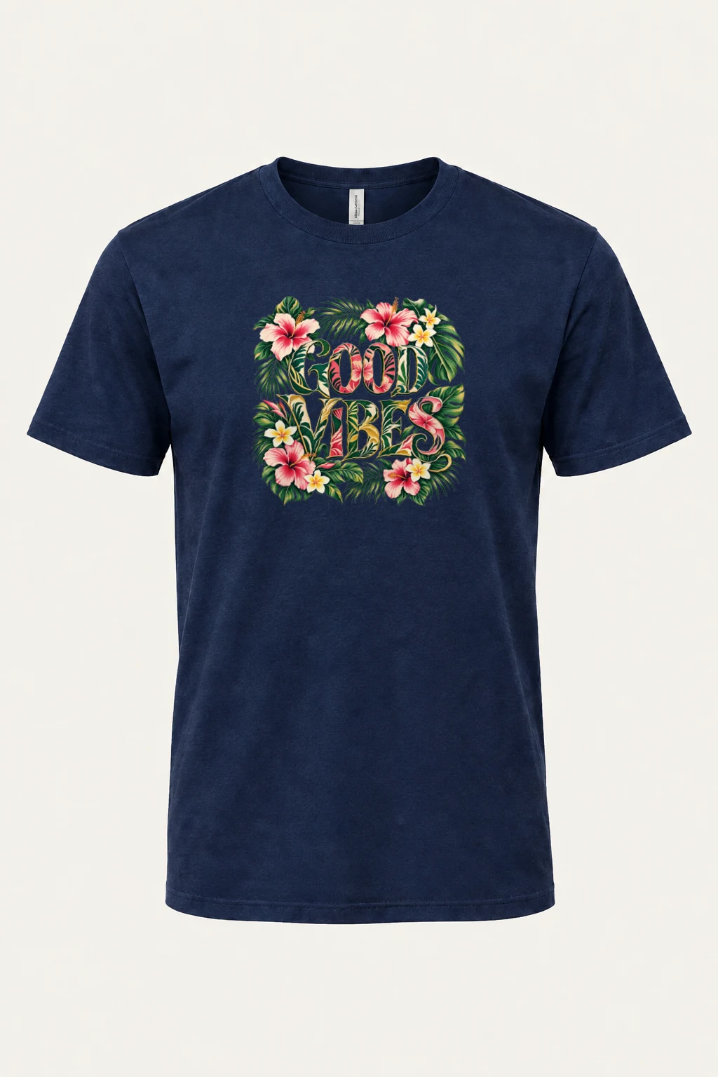 "Good Vibes Botanicals" Heavyweight Unisex Crewneck T-shirt | Gildan 5000