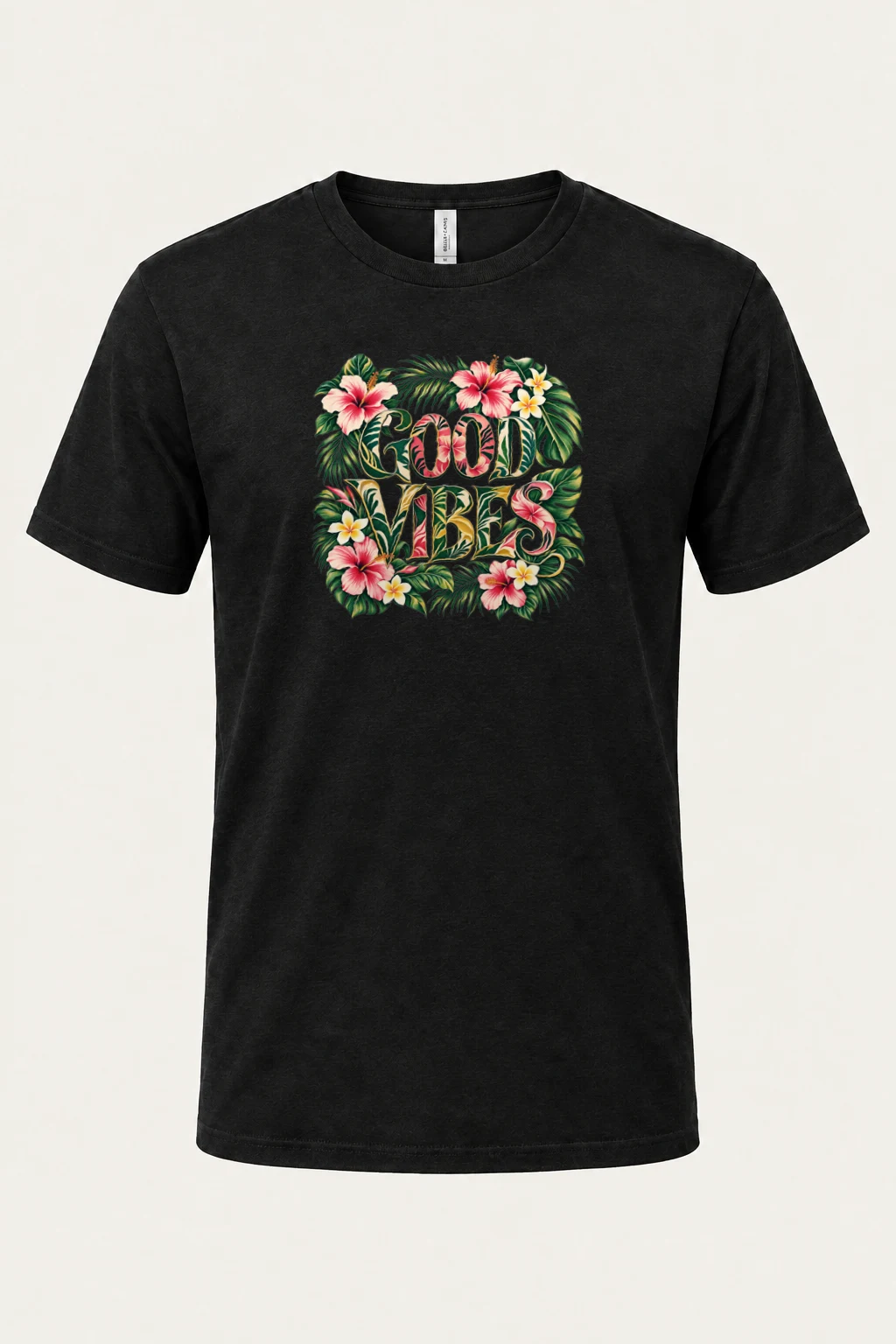 "Good Vibes Botanicals" Heavyweight Unisex Crewneck T-shirt | Gildan 5000