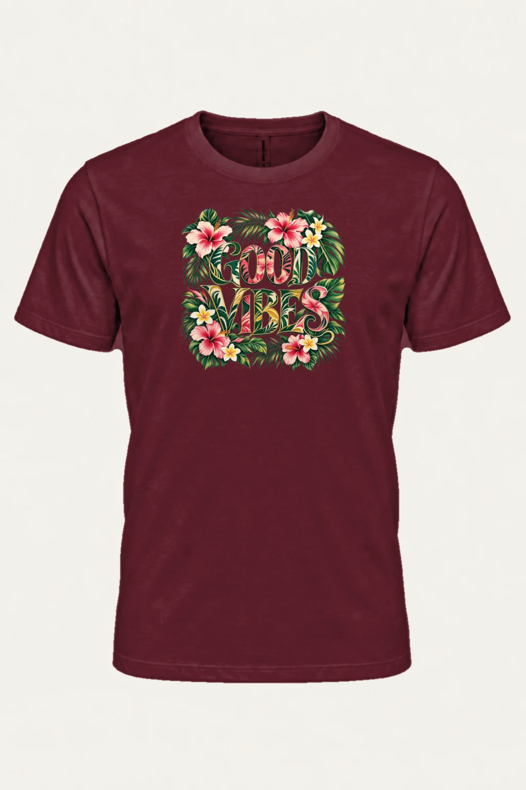 "Good Vibes Botanicals" Heavyweight Unisex Crewneck T-shirt | Gildan 5000