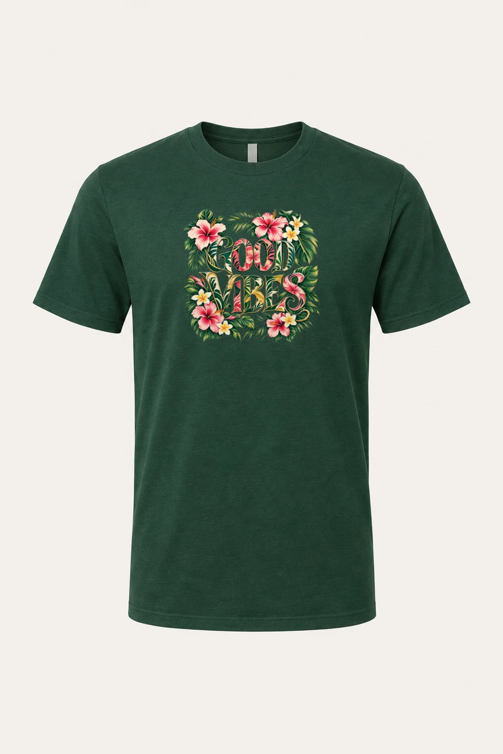 "Good Vibes Botanicals" Heavyweight Unisex Crewneck T-shirt | Gildan 5000