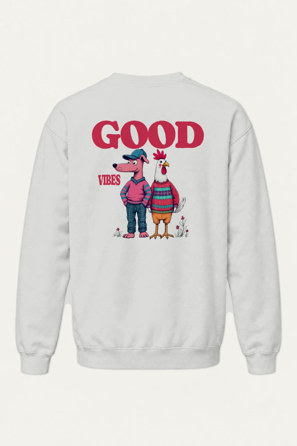 "Good Vibes Crew" Heavy Blend Unisex Crewneck Sweatshirt | Gildan 18000