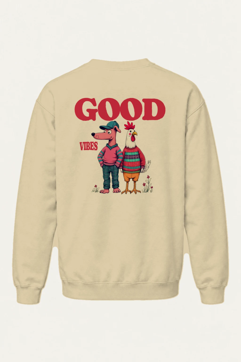 "Good Vibes Crew" Heavy Blend Unisex Crewneck Sweatshirt | Gildan 18000