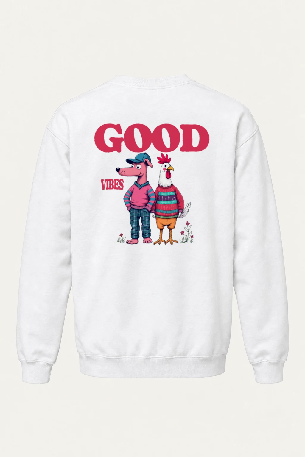 "Good Vibes Crew" Heavy Blend Unisex Crewneck Sweatshirt | Gildan 18000