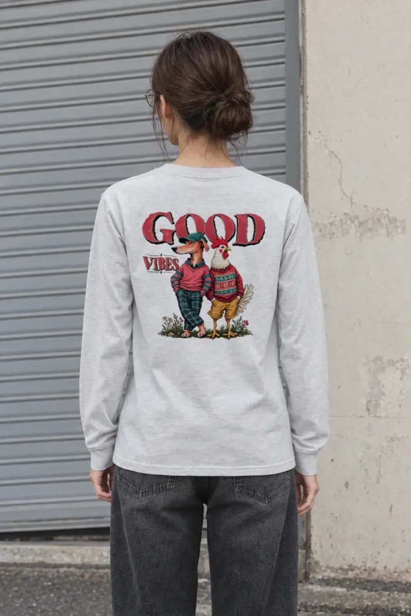 "Good Vibes Crew" Unisex Longsleeve T-shirt
