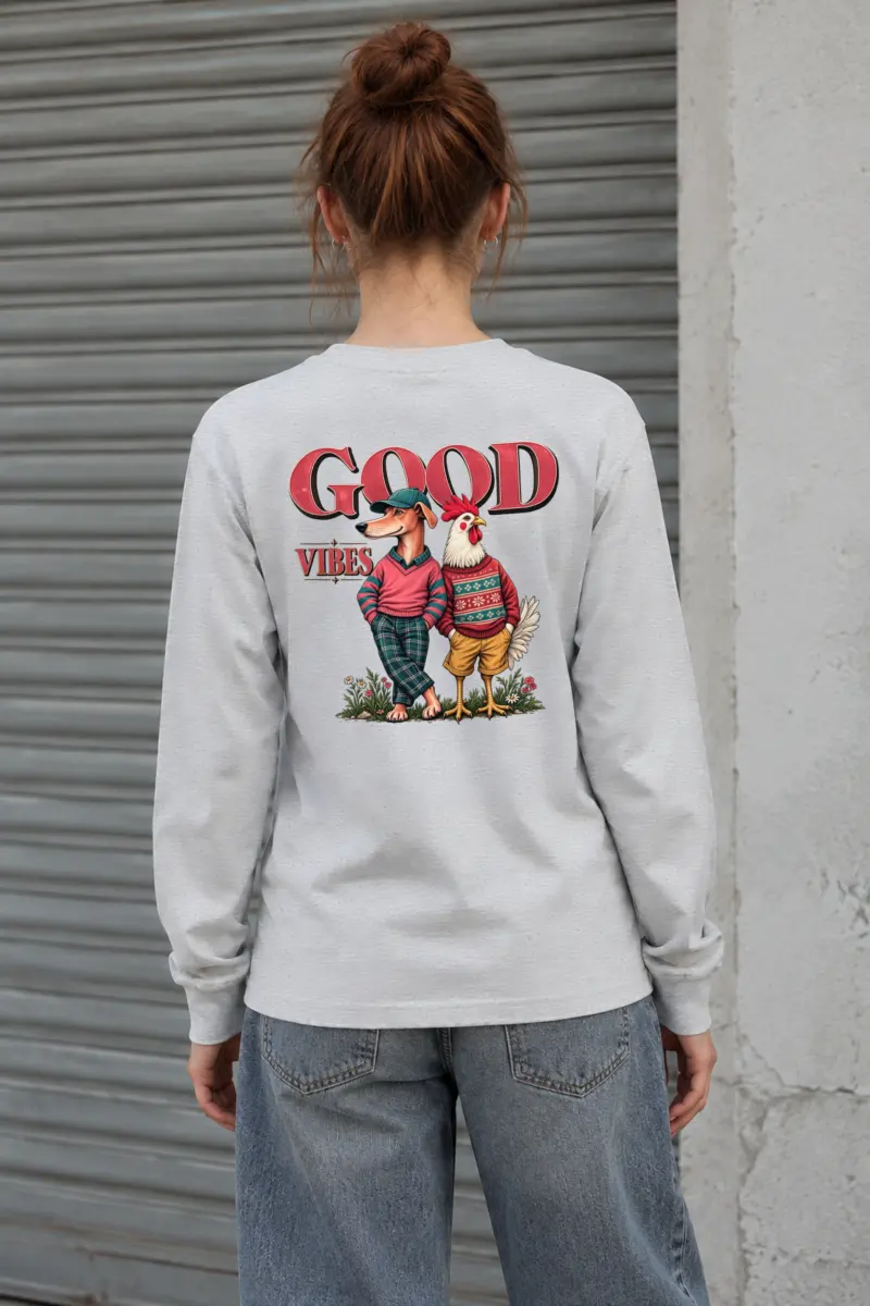 "Good Vibes Crew" Unisex Longsleeve T-shirt