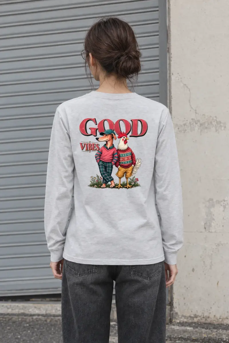 "Good Vibes Crew" Unisex Longsleeve T-shirt