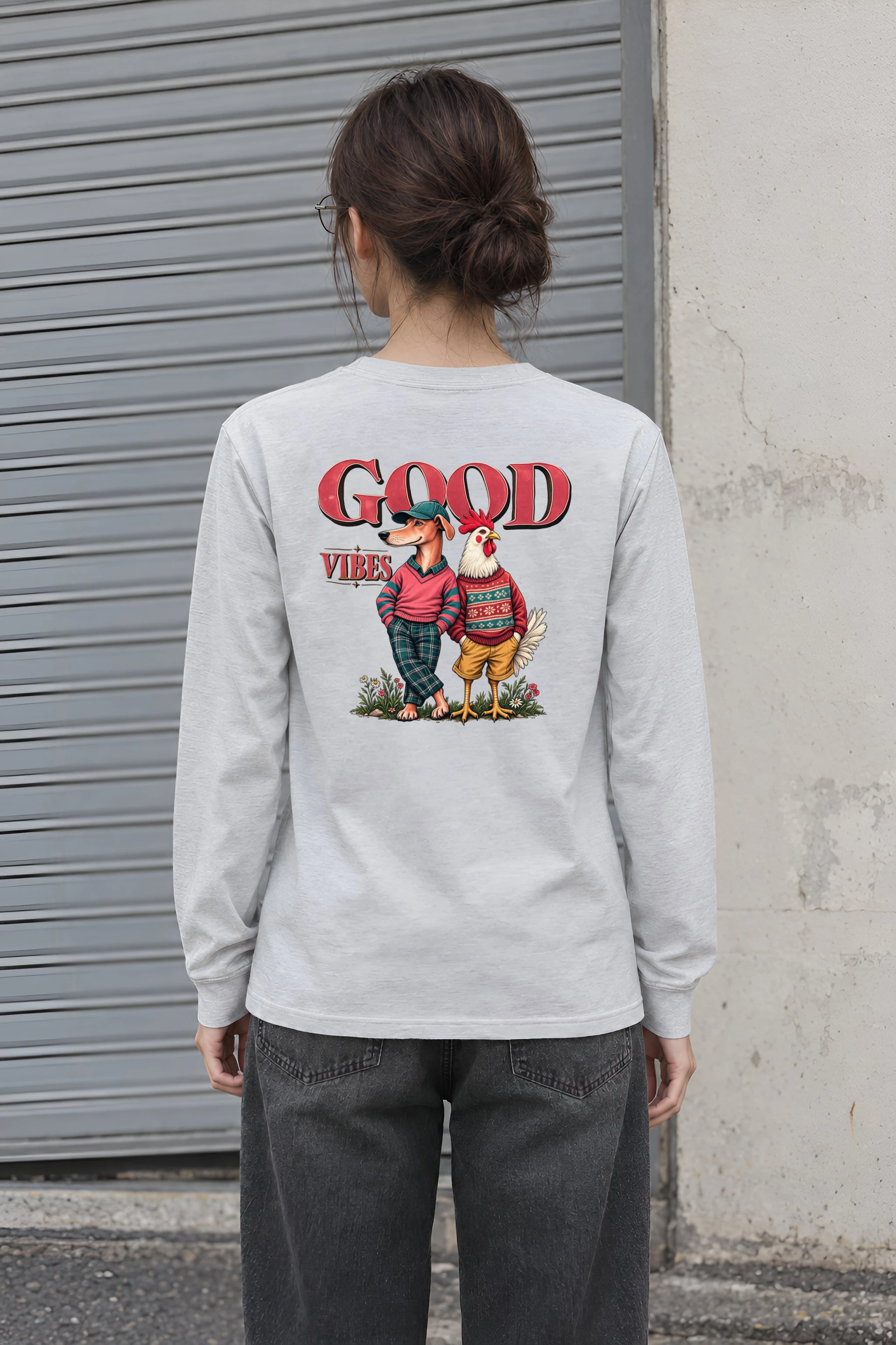 "Good Vibes Crew" Unisex Longsleeve T-shirt