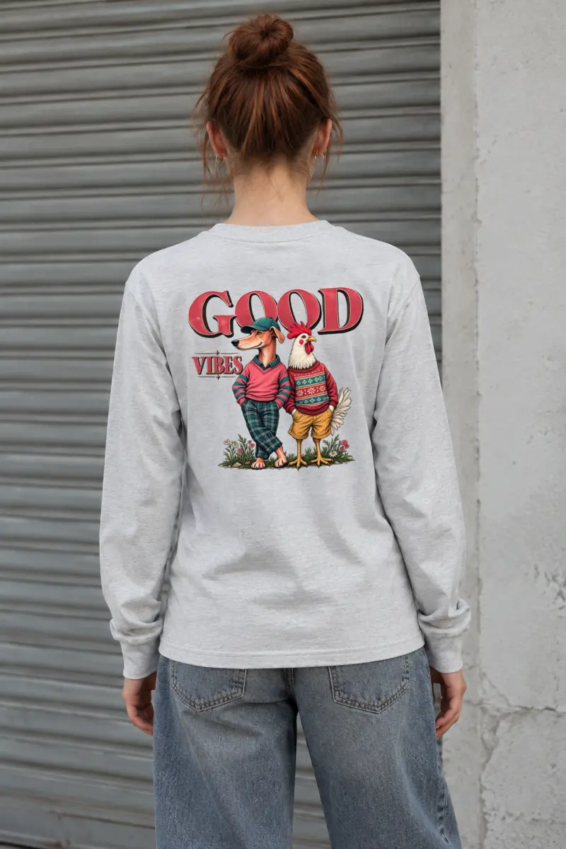 "Good Vibes Crew" Unisex Longsleeve T-shirt
