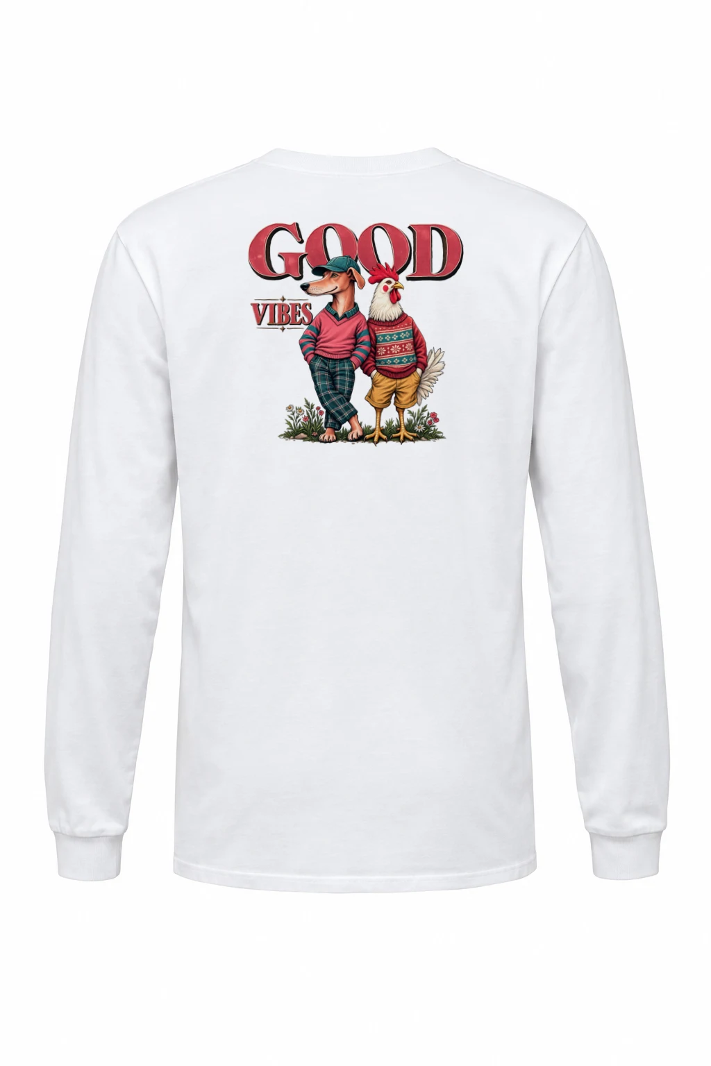"Good Vibes Crew" Unisex Longsleeve T-shirt | Gildan 2400