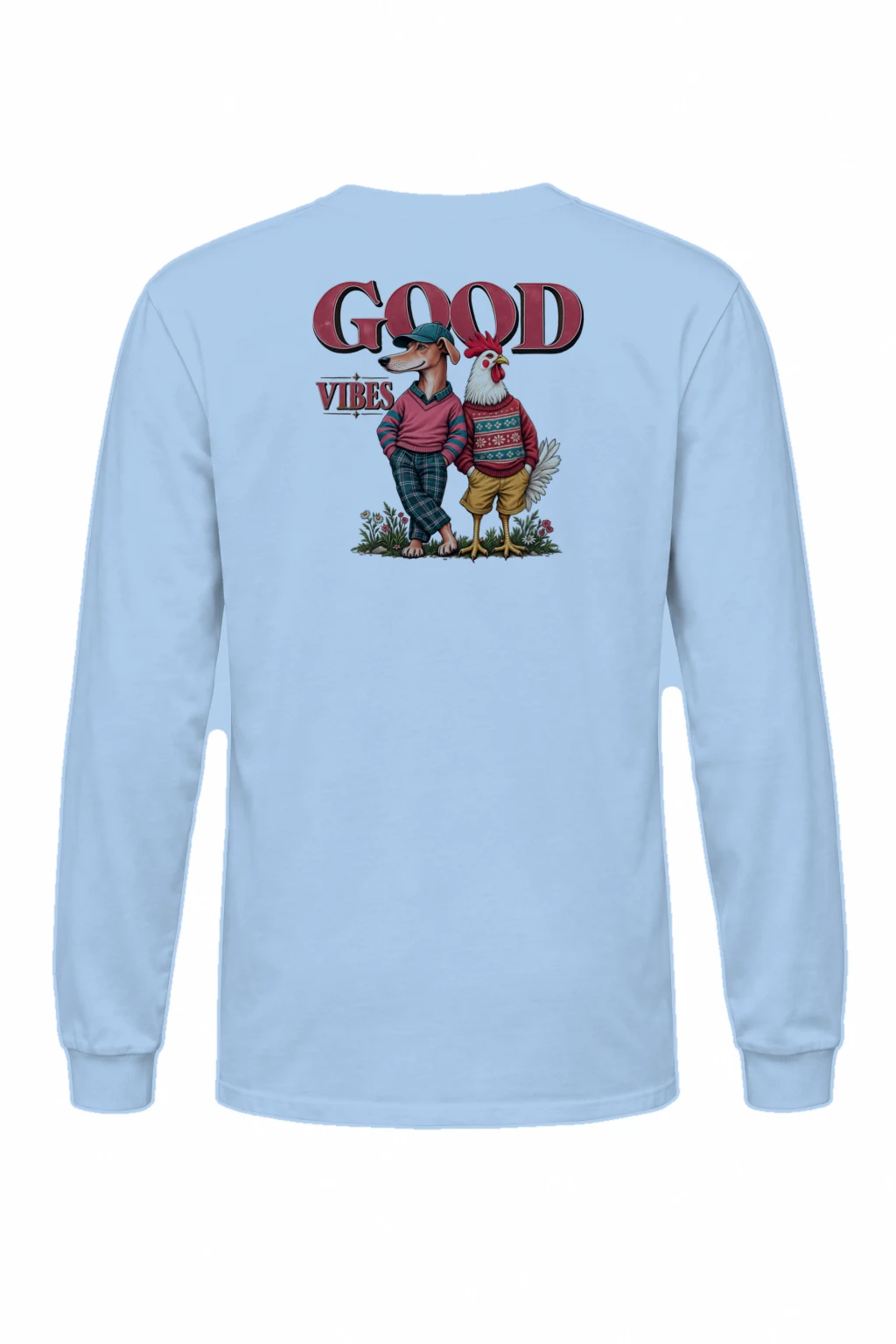 "Good Vibes Crew" Unisex Longsleeve T-shirt | Gildan 2400