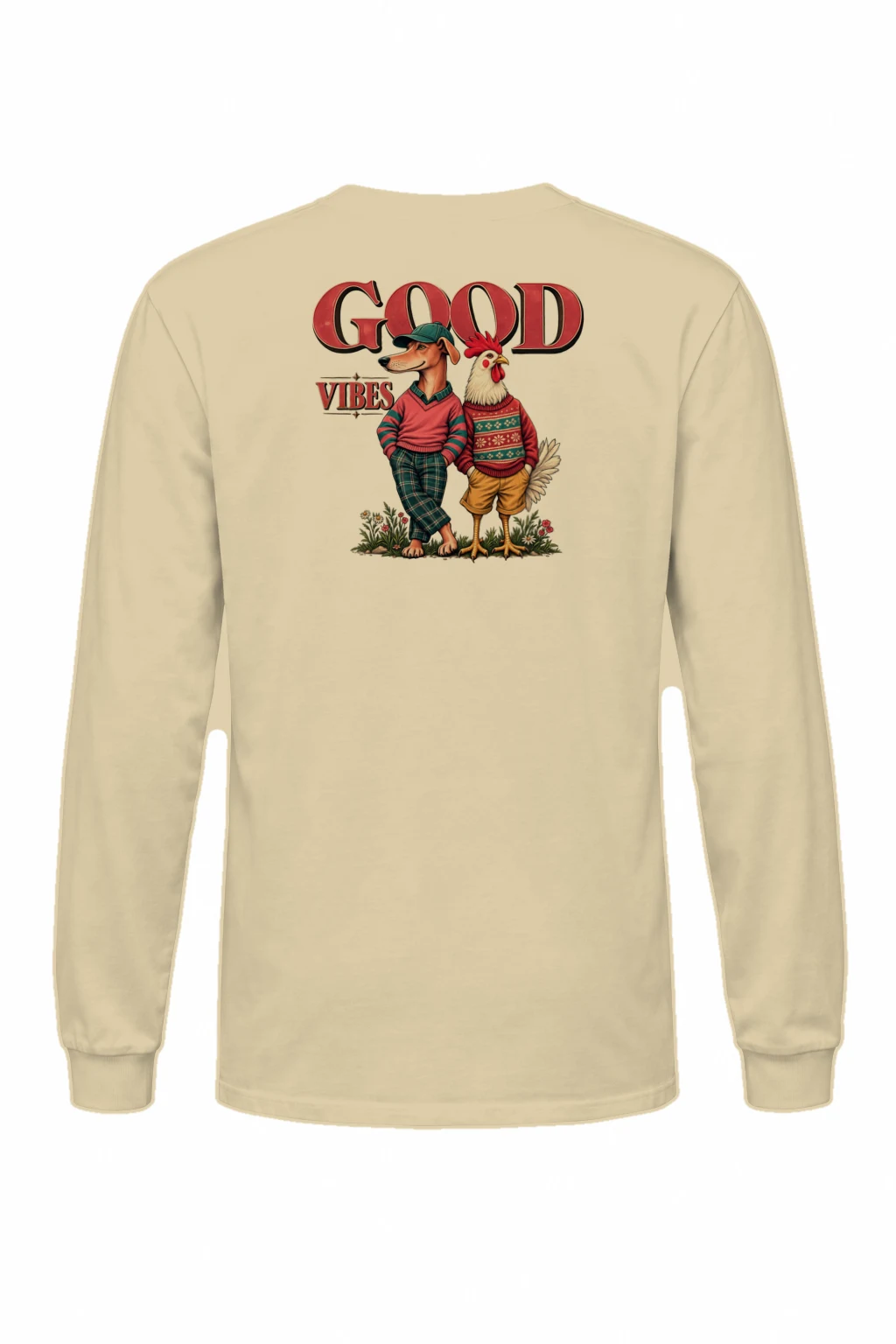 "Good Vibes Crew" Unisex Longsleeve T-shirt | Gildan 2400
