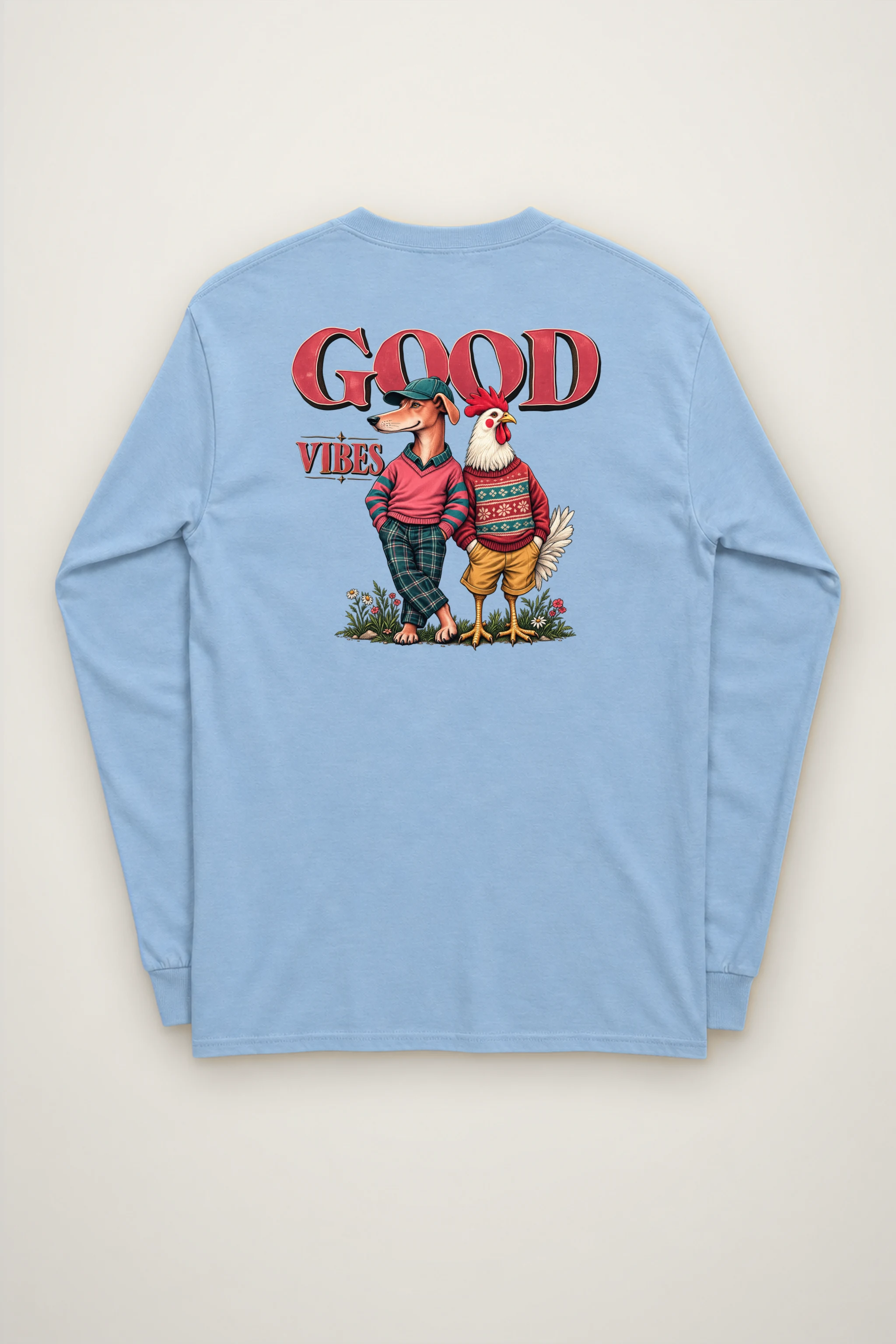 "Good Vibes Crew" Unisex Longsleeve T-shirt